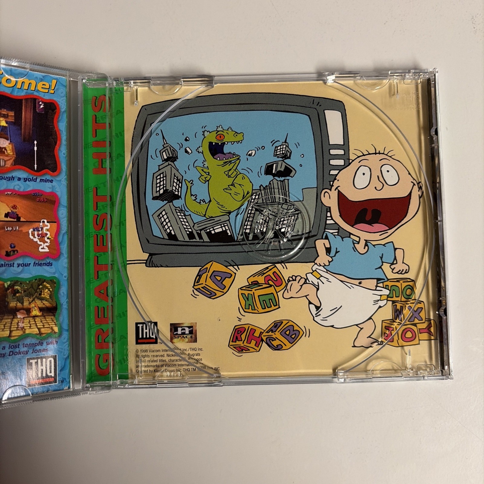 Rugrats: Search for Reptar (Sony PlayStation 1, 1998) Complete CIB + Resurfaced