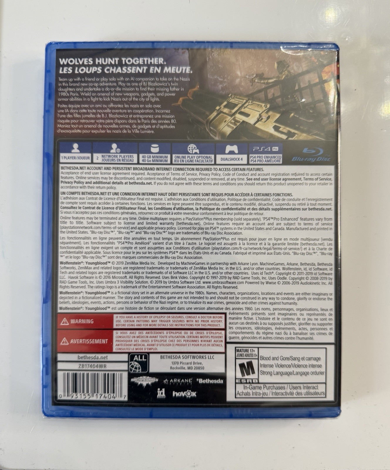 Wolfenstein Youngblood (Playstation 4 PS4) Brand New Sealed