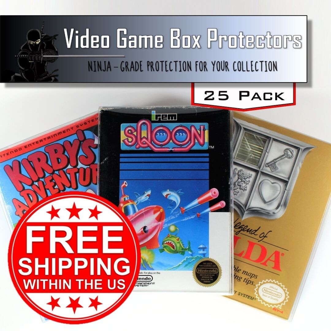 25 NES Box Protectors Clear Plastic Boxes Case for CIB Complete Sealed Protector