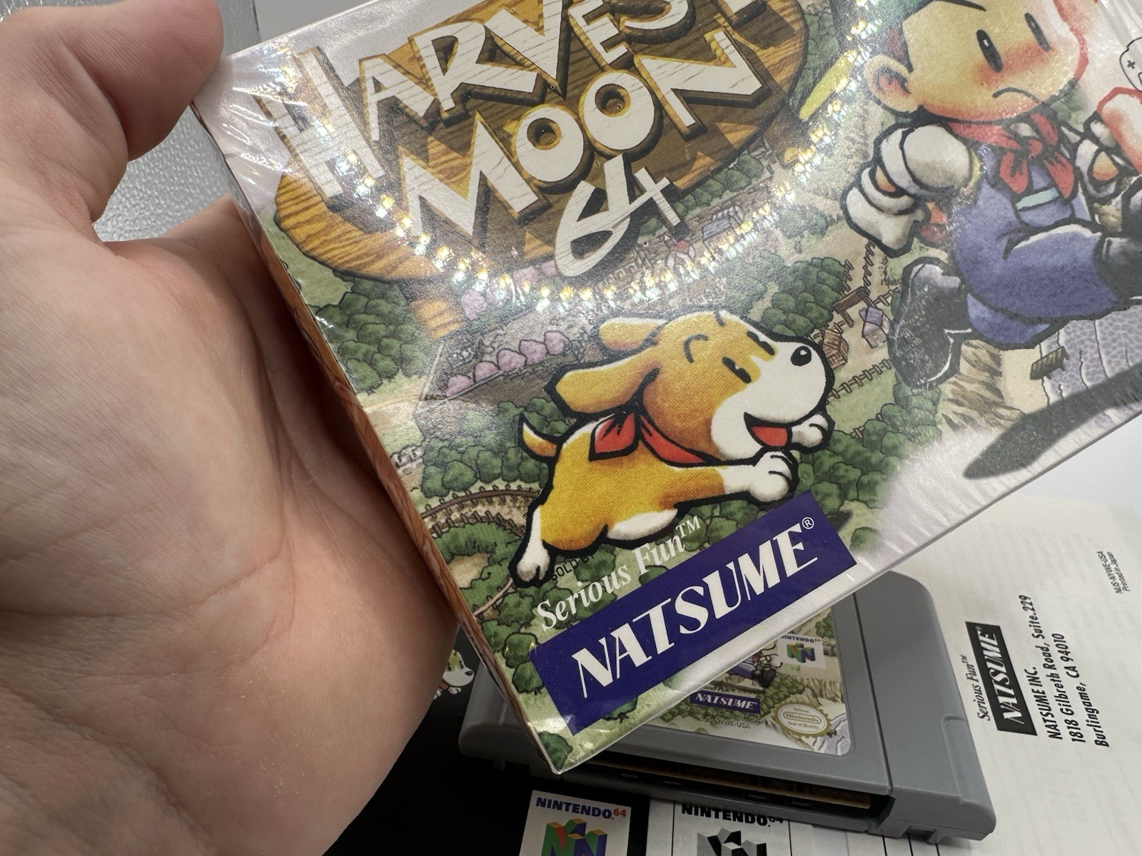 Harvest Moon 64 (Nintendo 64, 1999) N64 Complete Cellophane CIB Rare