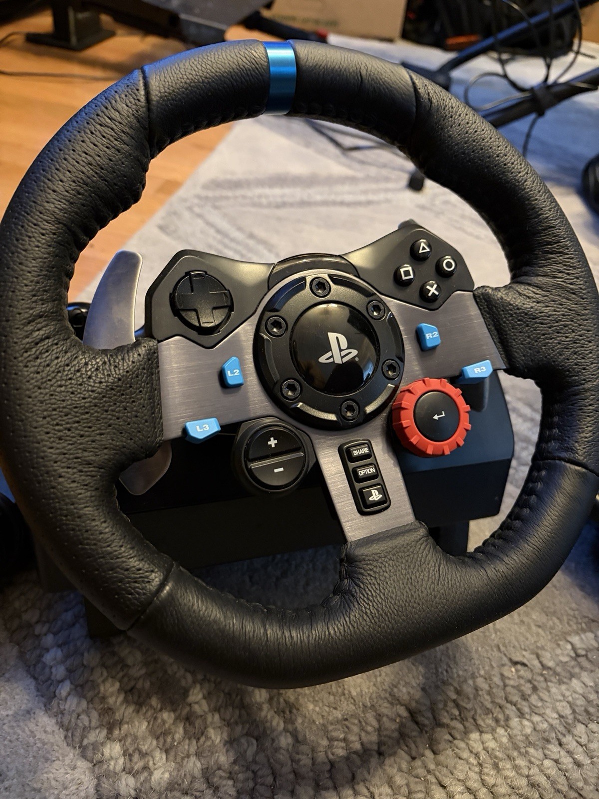 Logitech G G29 Driving Force Racing Wheel & Pedals for PS4 PS5 PC USB Leather