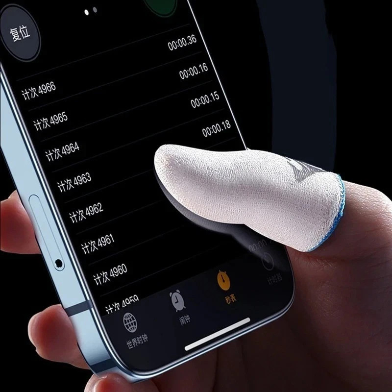 2Pcs Gaming Finger Sleeves Anti-Sweat Thumb Cover for Mobile Games High quality.