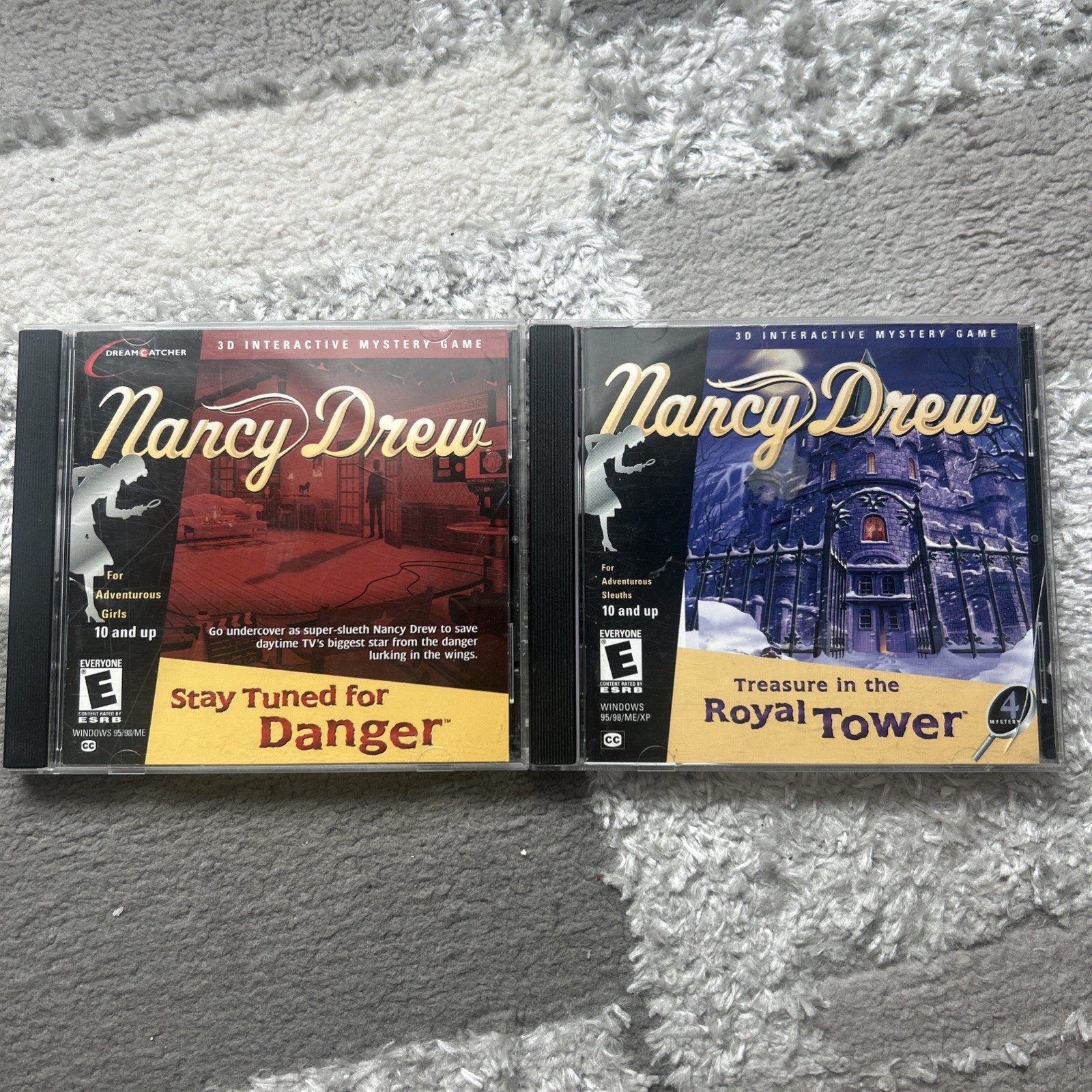Lot of 2 Nancy Drew 3D Interactive Mystery Windows PC Games Royal Tower Danger