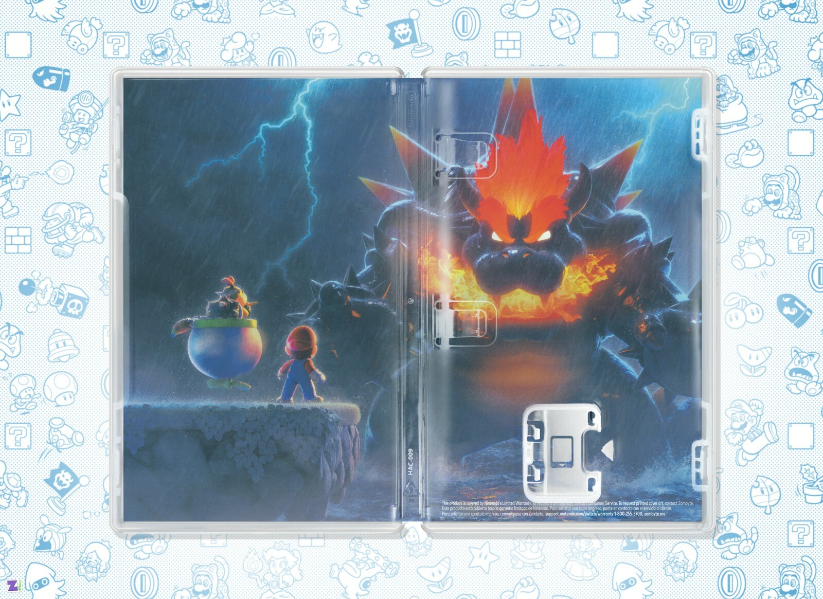 Super Mario 3D World Bowser’s Fury COVER ART: Insert & Case for Nintendo Switch