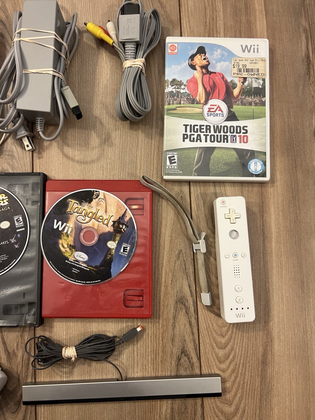 Nintendo Wii Console Bundle RVL-001 w/ 7 Games Controllers Tested Works White