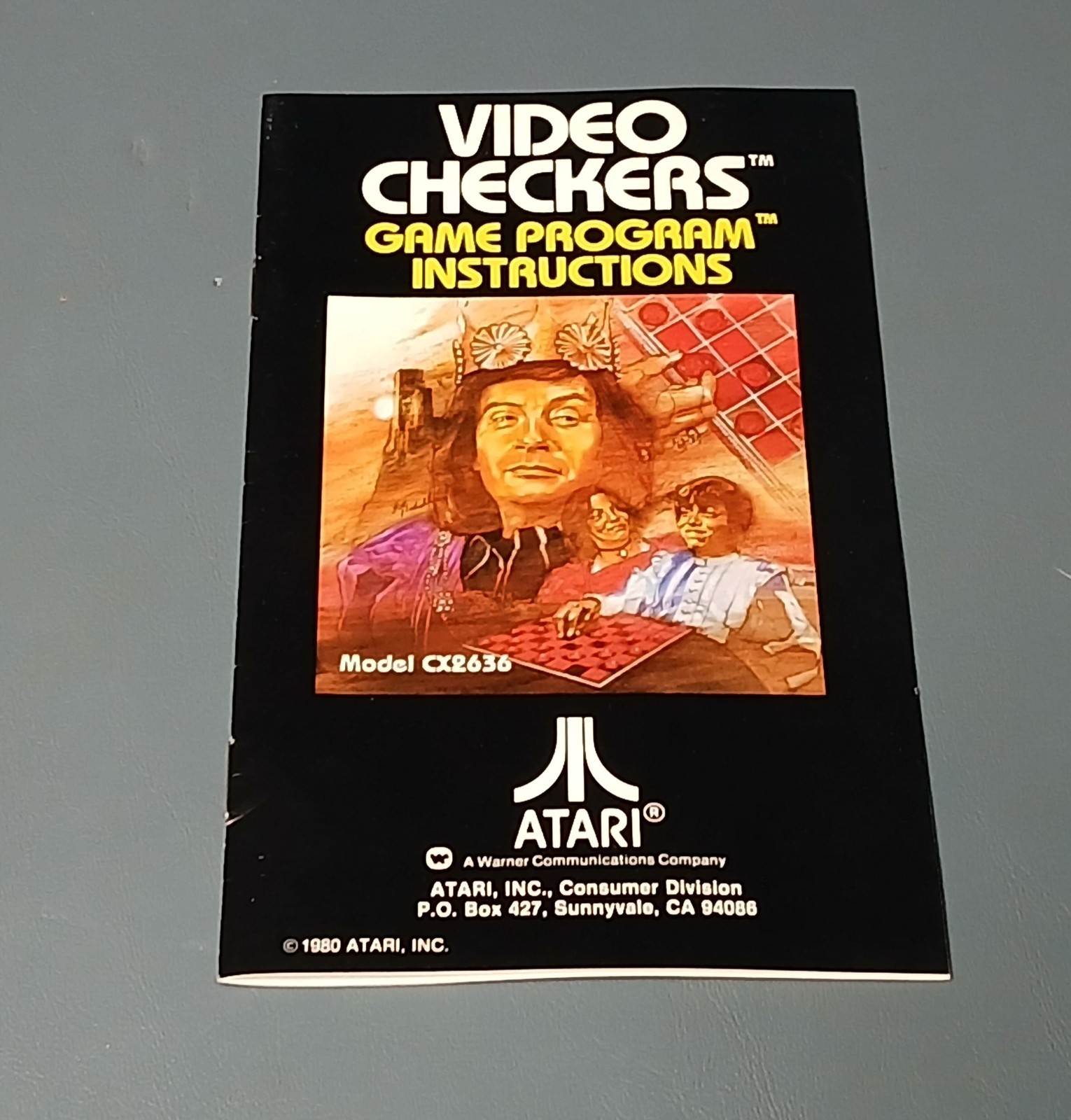 Atari 2600 Video Checkers – Complete In Box (CIB) With Manual And Catalog