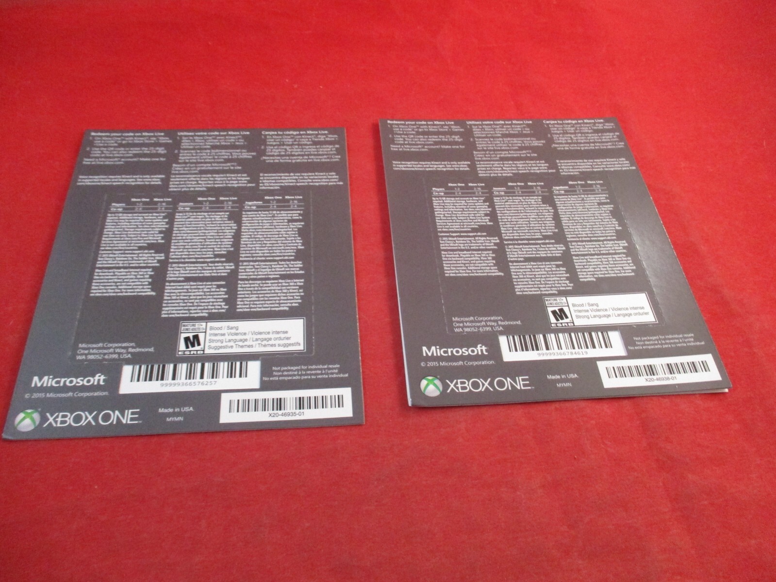 Tom Clancy’s Rainbow Six Vegas & Vegas 2 Xbox 360 Code Cards (EXPIRED/NO VALUE)