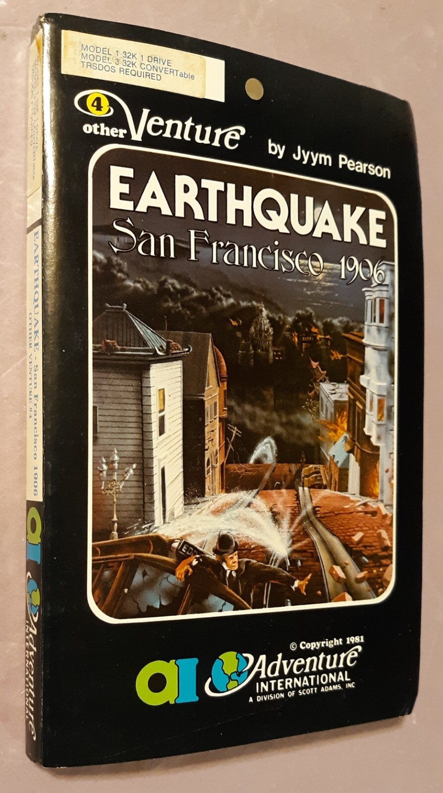 Other Venture #4 Earthquake San Francisco 1906 Adventure International TRS-80