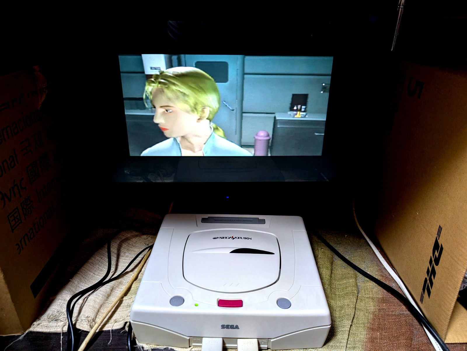 Sega Saturn White Console 3D Multi controller Nights Enemy Zero Japan