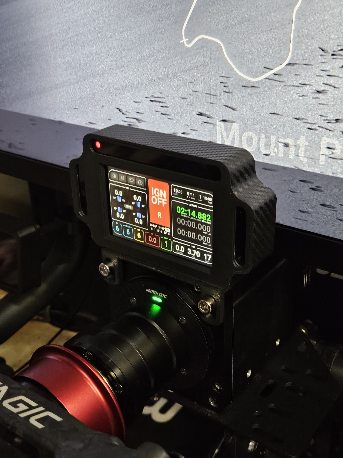Sim Racing Pc 4.3″ Vocore 24 Led’s New Design (CSL DD, Simagic,Moza, Mounts 🏎