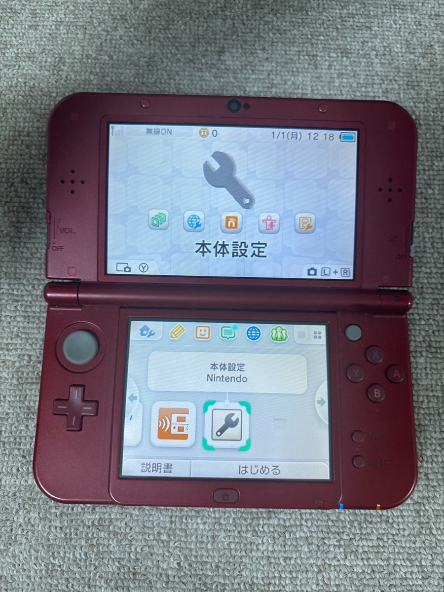 New 3DS LL XL Metalic red Japan Nintendo Console region Japanese B10