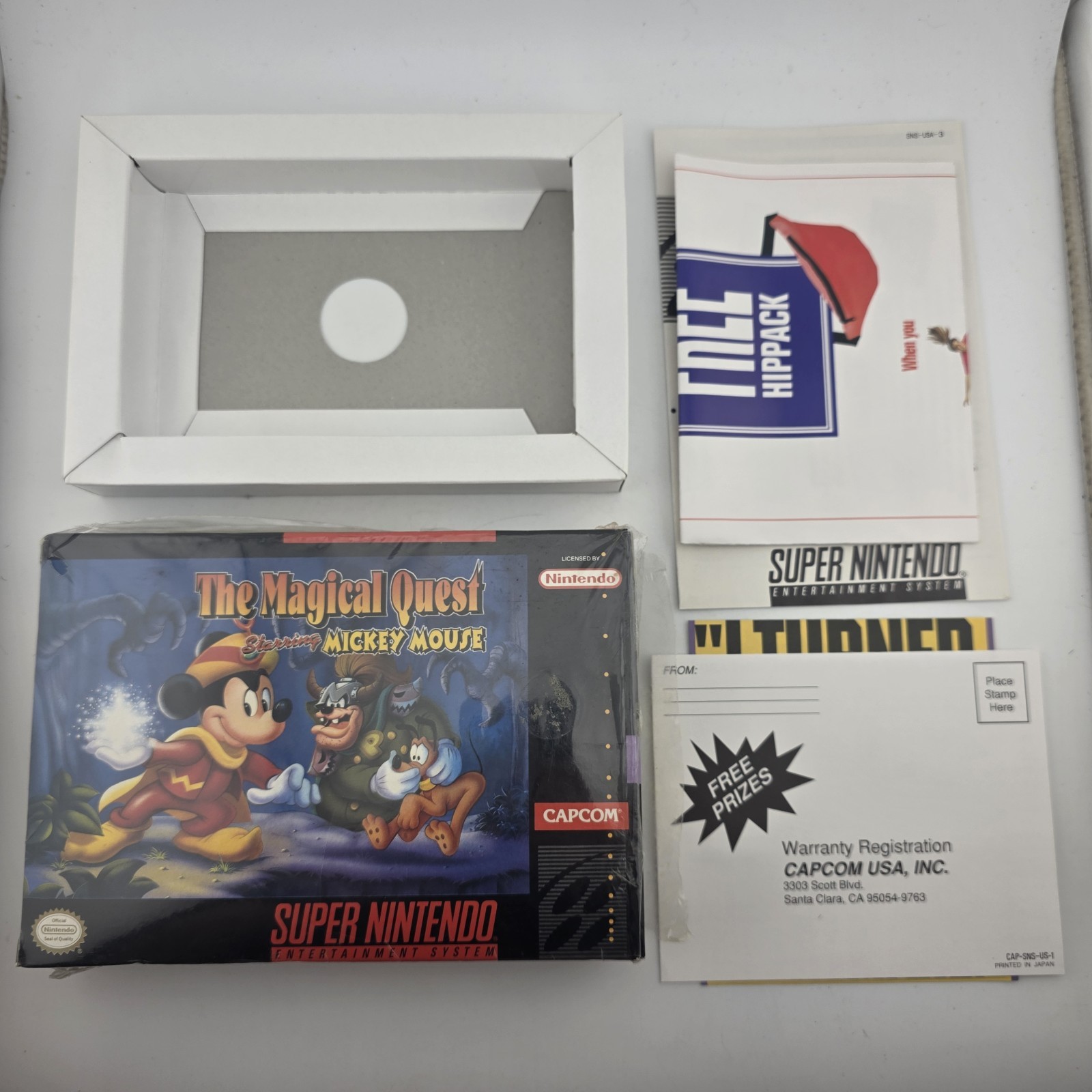 Magical Quest – Box Only W/ Reg Card – Super Nintendo Snes – Shrink (No Game)