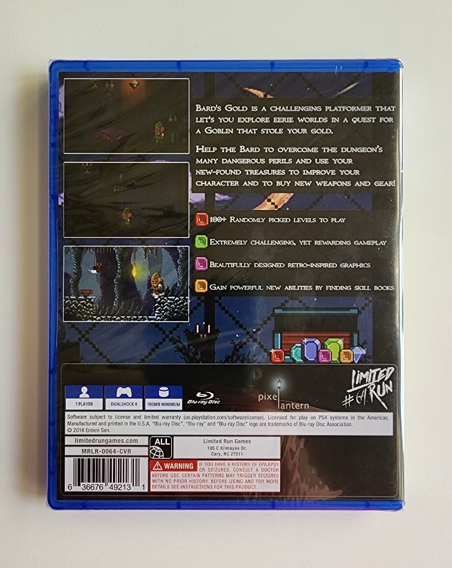 Bard’s Gold – LRG #064 (PlayStation 4, PS4) w/ GOLD VARIANT TRADING CARD # 006