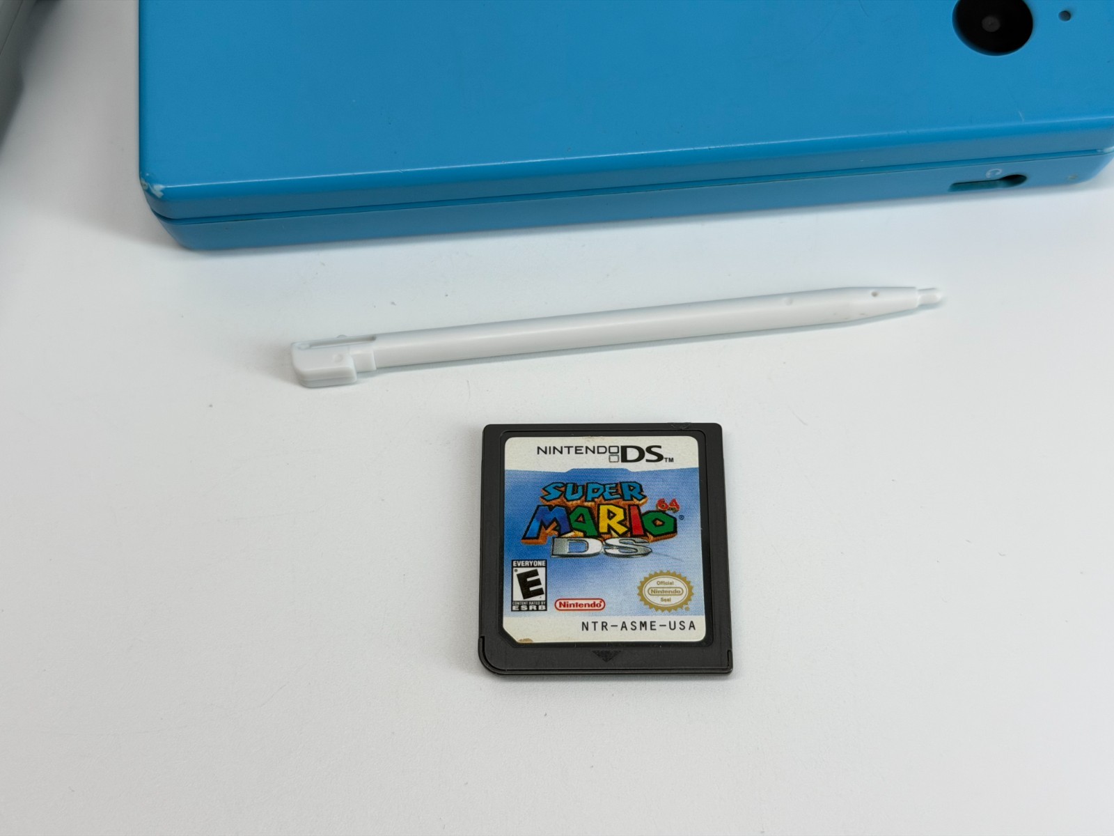Nintendo DSi Light Blue Handheld System Bundle w/ Mario 64 * TESTED *