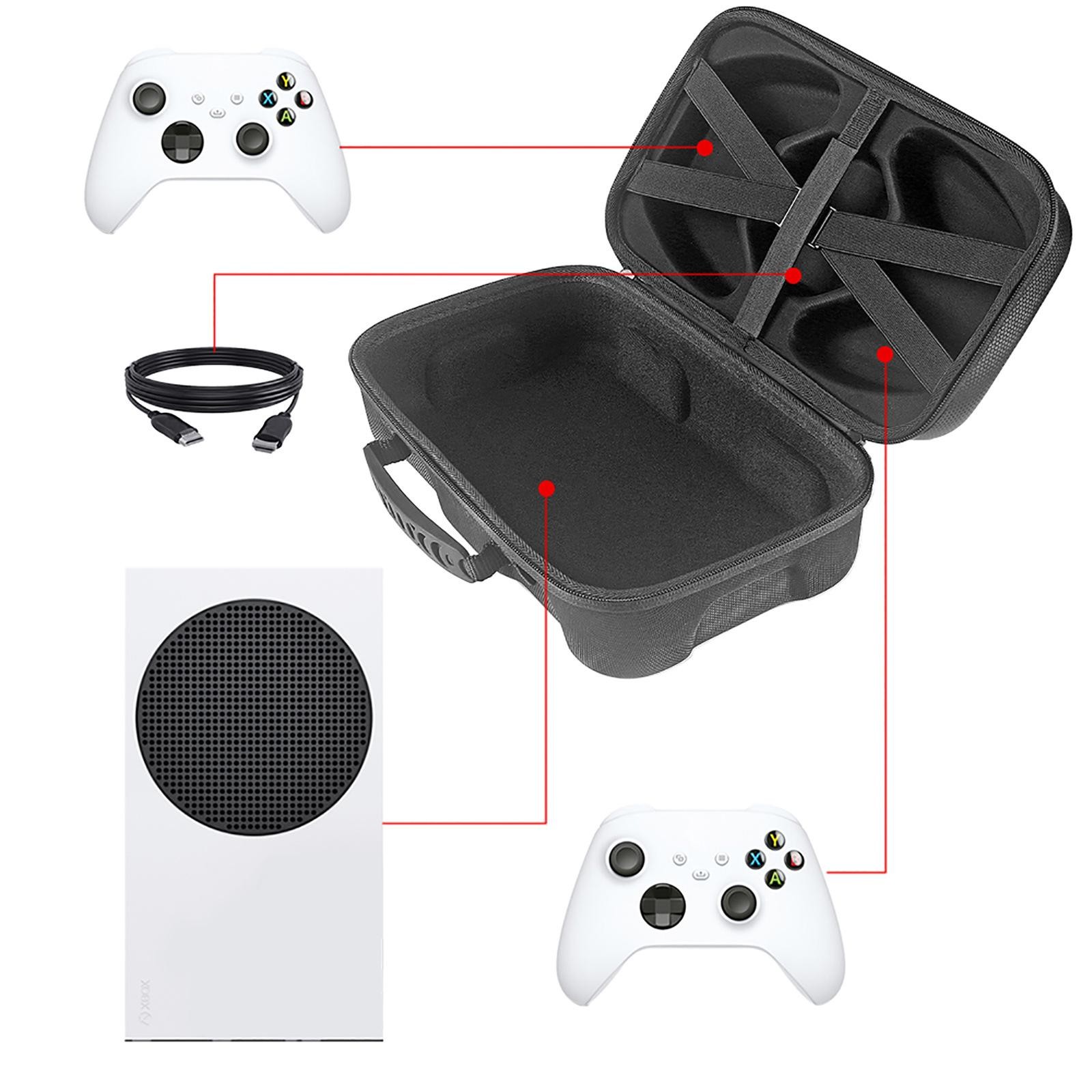Black Storage Bag Travel Carrying Case For Xbox Series S Game Console&Controller