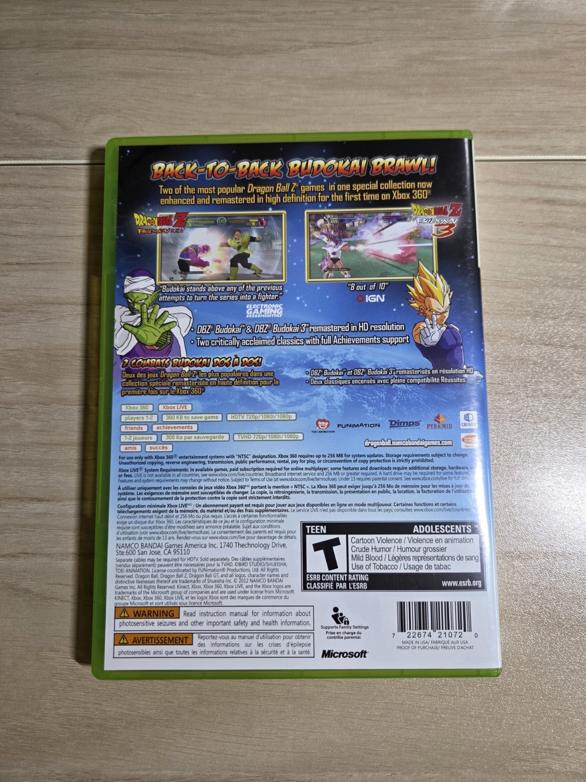 Dragon Ball Z: Budokai HD Collection -Xbox 360 (2012) CIB Tested & Working