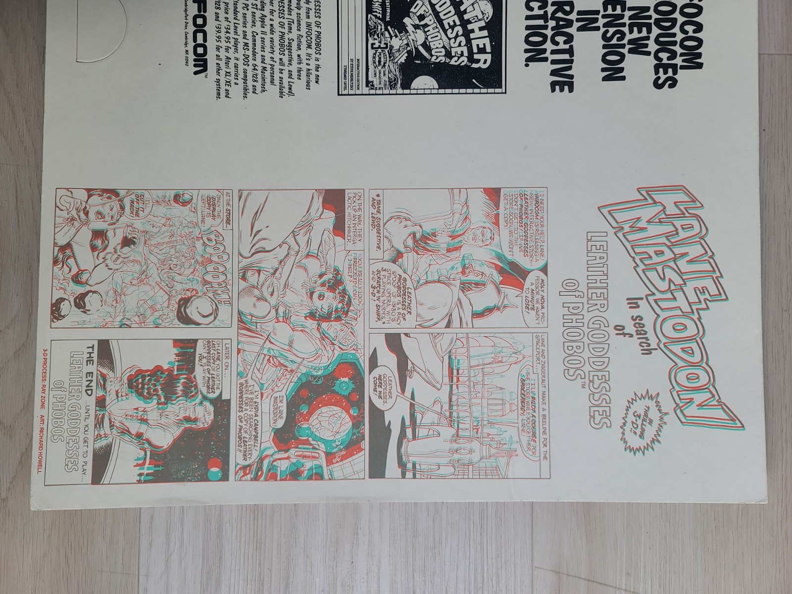 Infocom LEATHER GODDESSES OF PHOBOS Vtg 80s Store Display Richard Howell Art