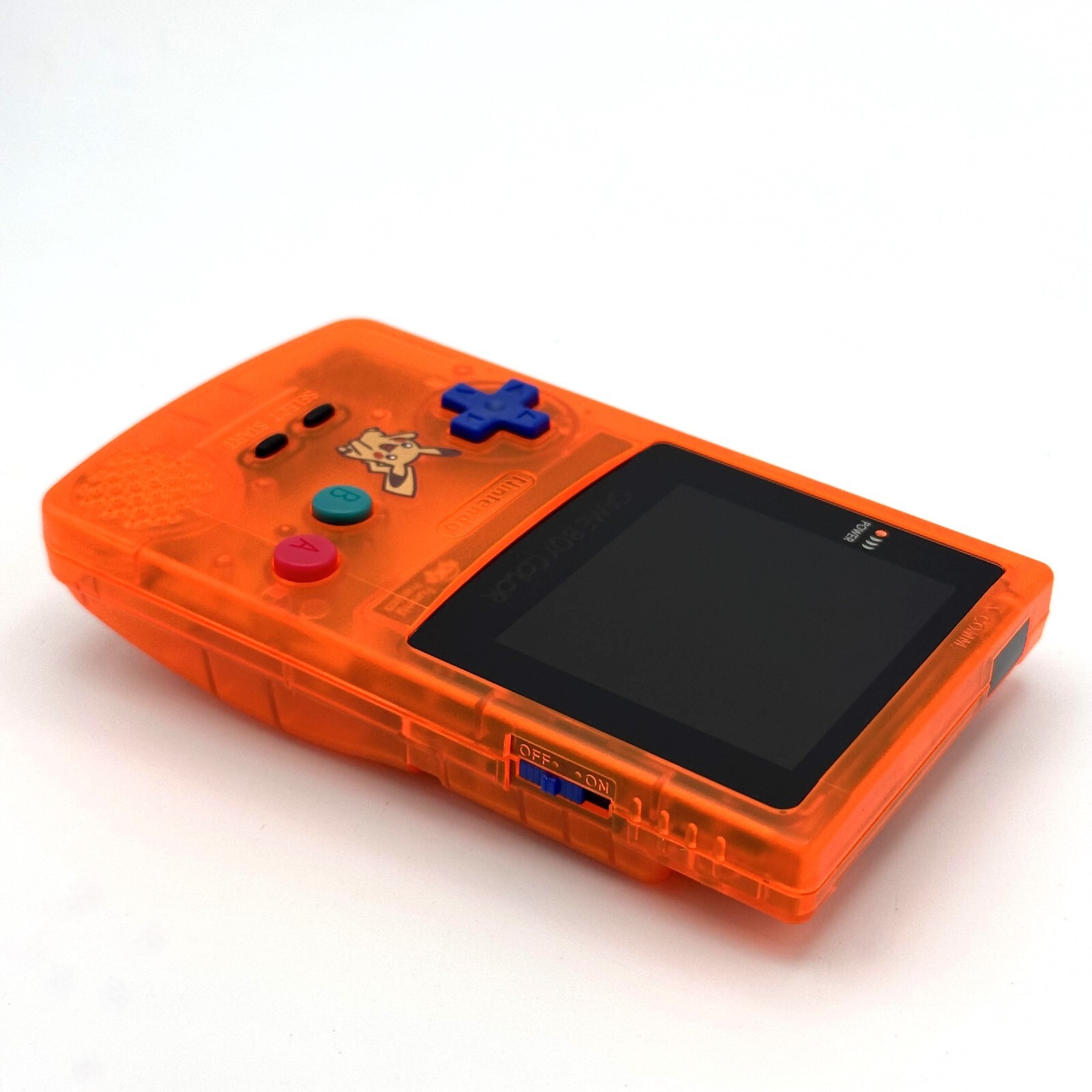 Nintendo Game Boy Color GBC Backlit IPS Mod Console System Orange Pikachu Shell
