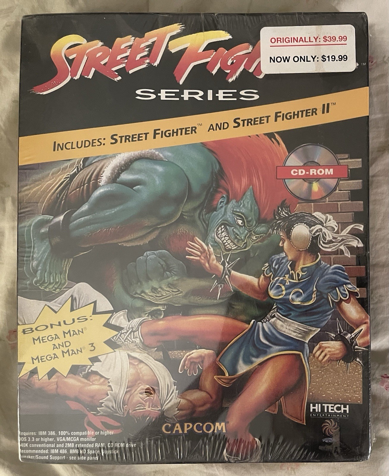 Sealed Street Fighter Series Big Box CD Rom Street Fighter 1 & 2 Megaman 1 & 3