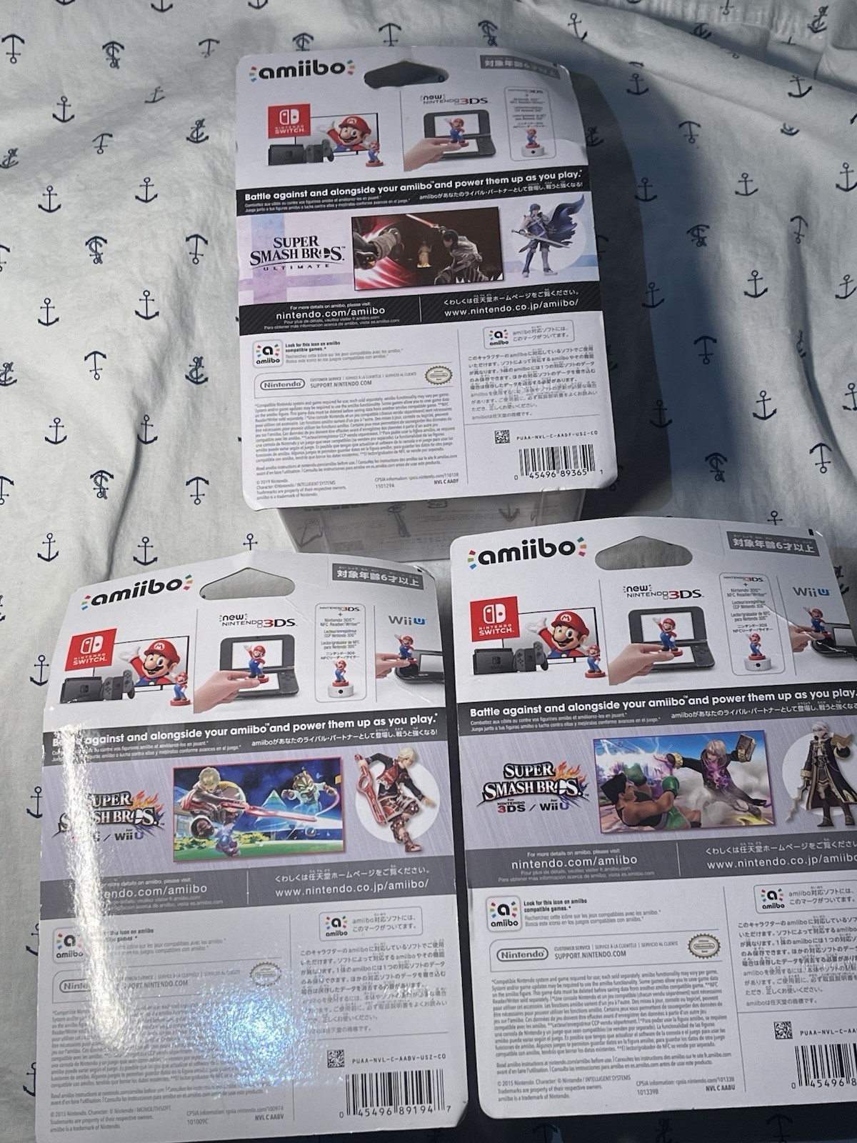 Nintendo amiibo NFC-enabled Chrom, Shulk, Robin Figures Super Smash Bros.