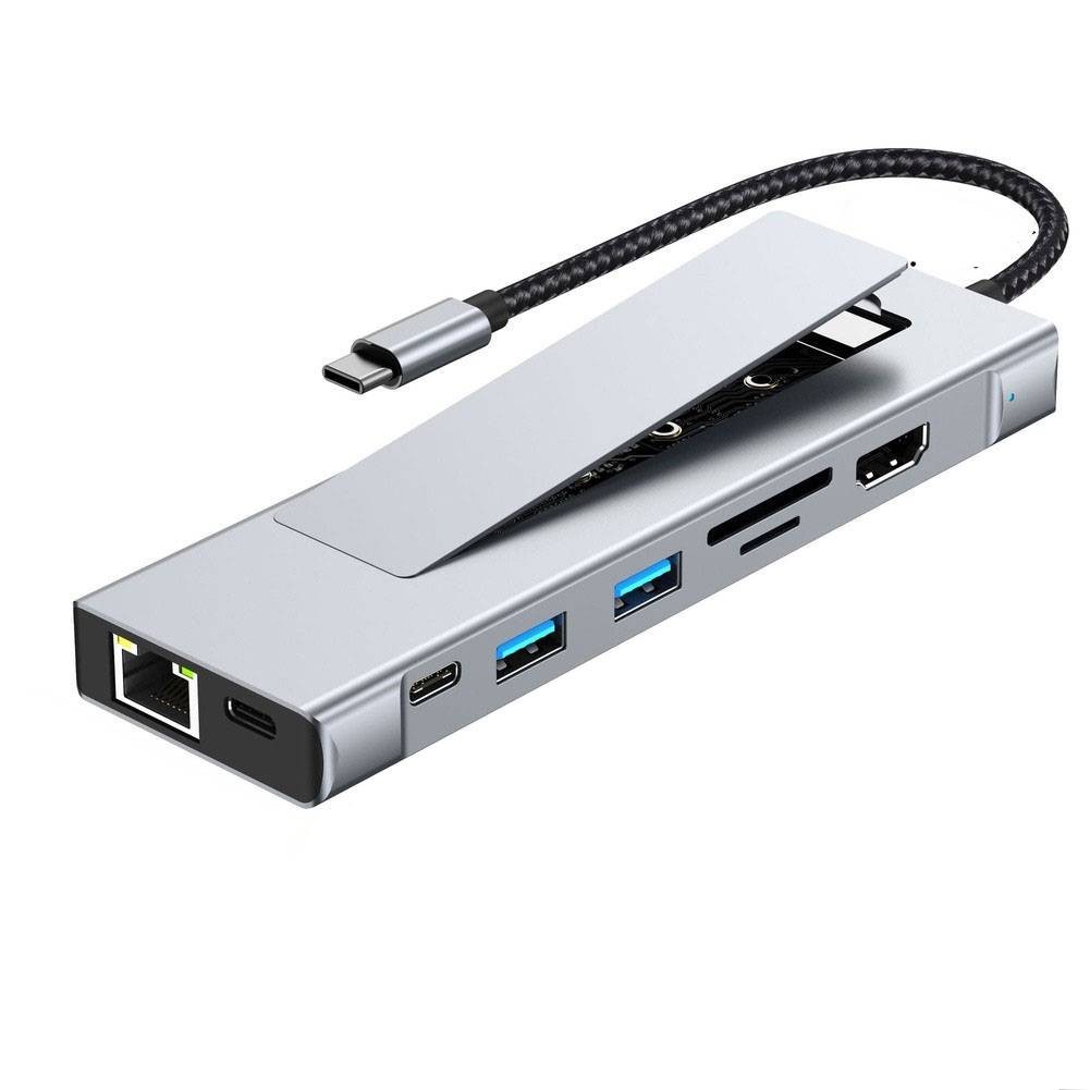 Type-C Multi-Function Hub USB 3.2 Fast Data Transfer Output Card Reader
