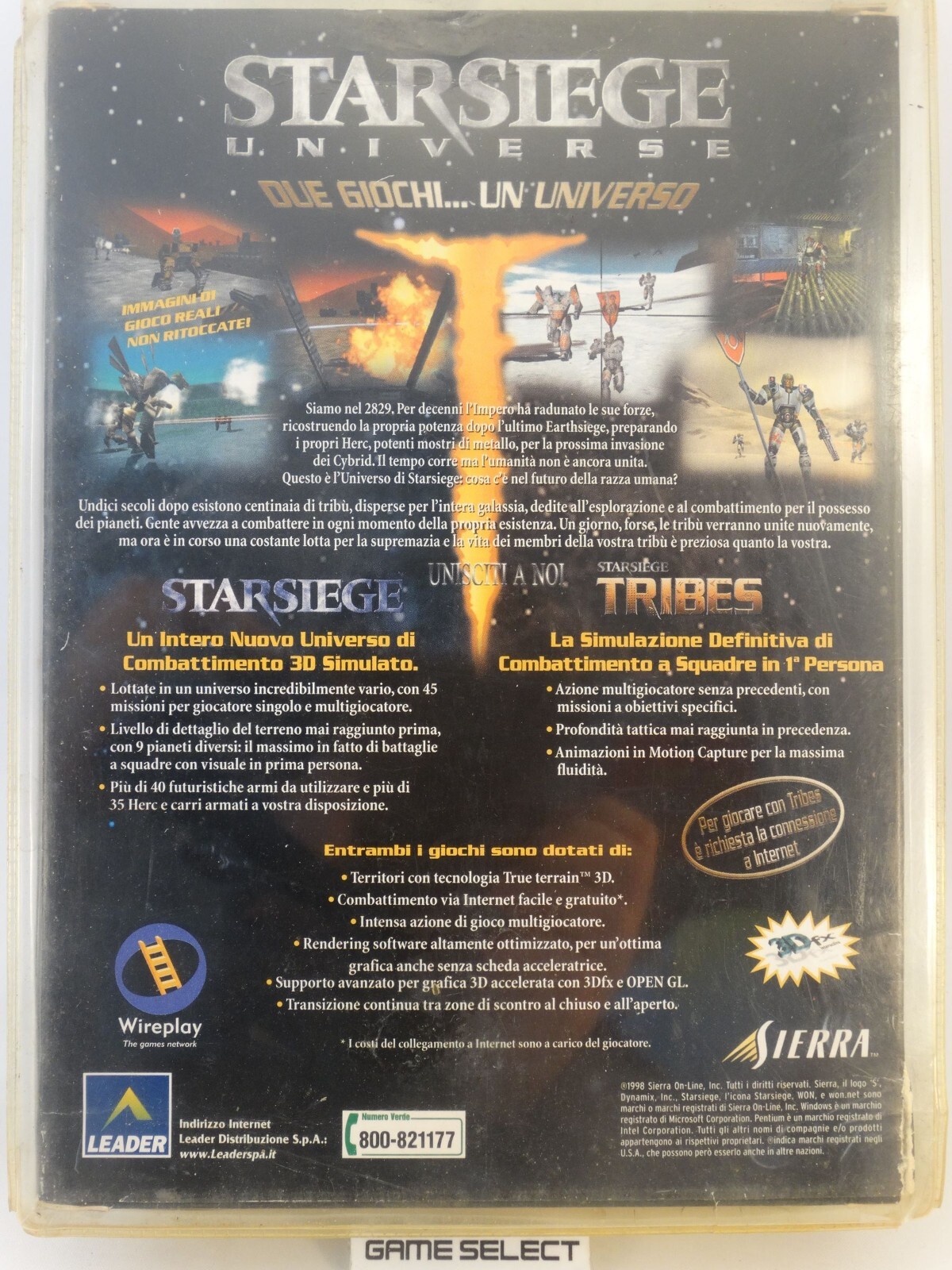 STARSIEGE UNIVERSE Tribes PC Computer Big Box Original Sealed New