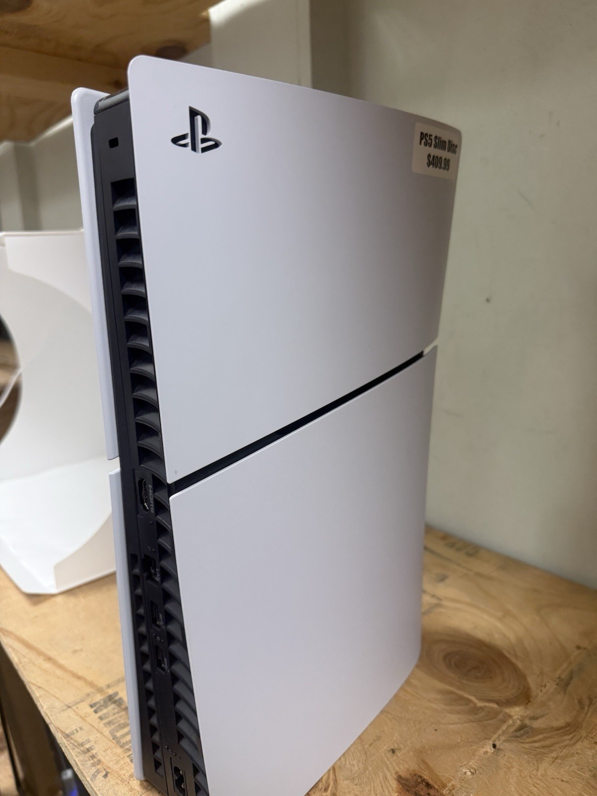 Sony PlayStation 5 Slim Disc Console, 1TB White/Black Blu-Ray Compatible