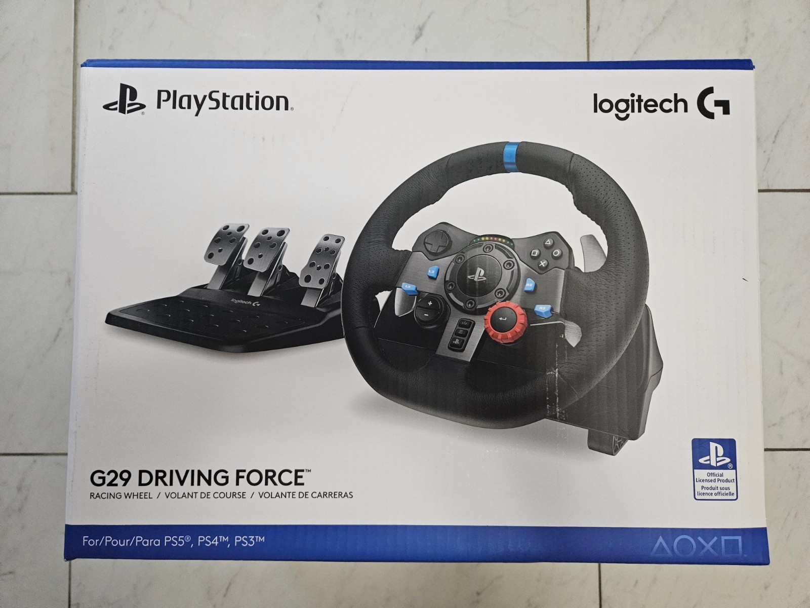 Brand NEW Logitech G29 Driving Force Racing Wheel Black 941-000110 PS5/PS4/PS3