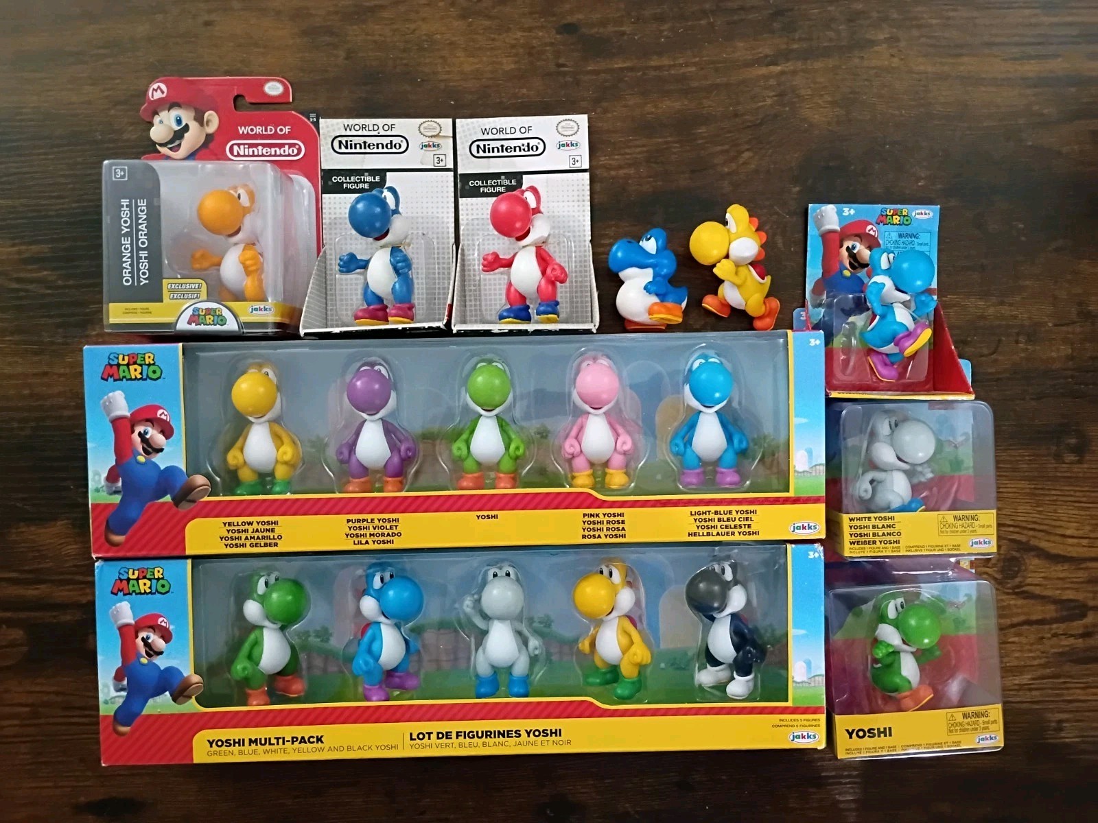 18-PK BLUE BABY YOSHI 2.5″ Super Mario Nintendo Jakks Orange Red Pink Black MORE