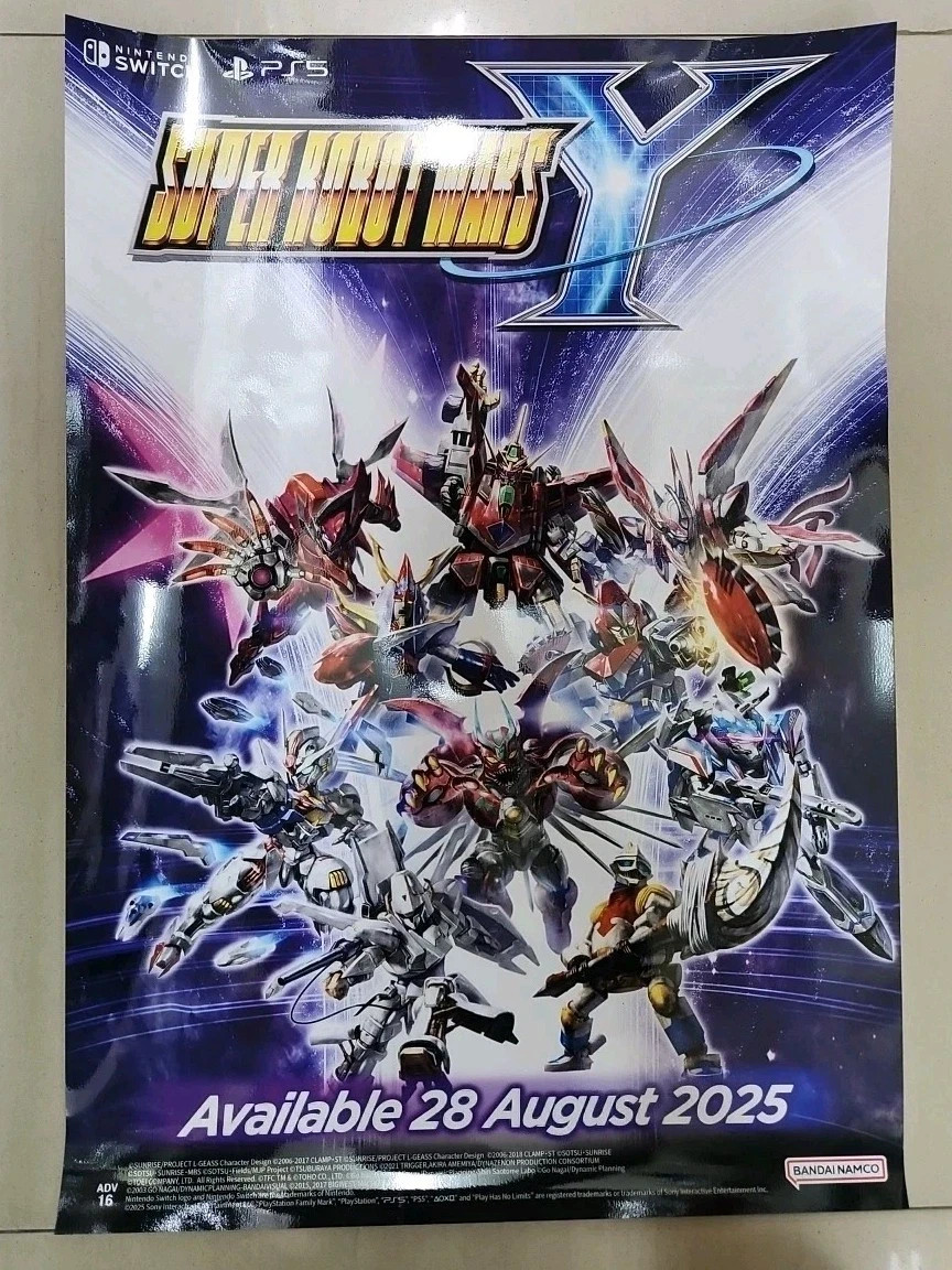 Super Robot Wars Y SRW Y Poster (H 58cm x L 42cm) (BN/PS5/Switch)