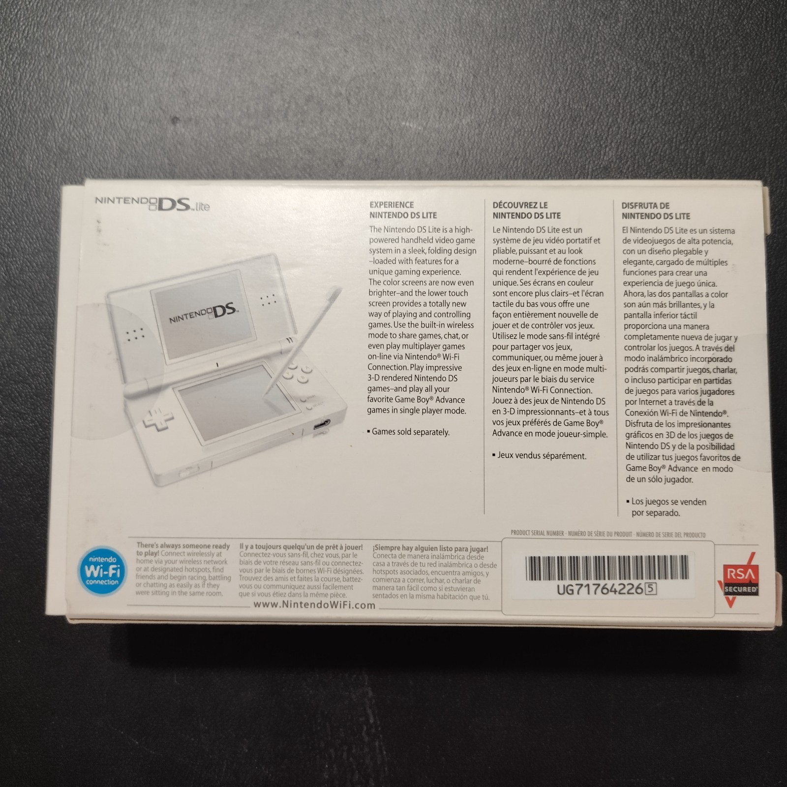 Nintendo DS Lite Polar White CIB Tested & Working USA / Canada Region