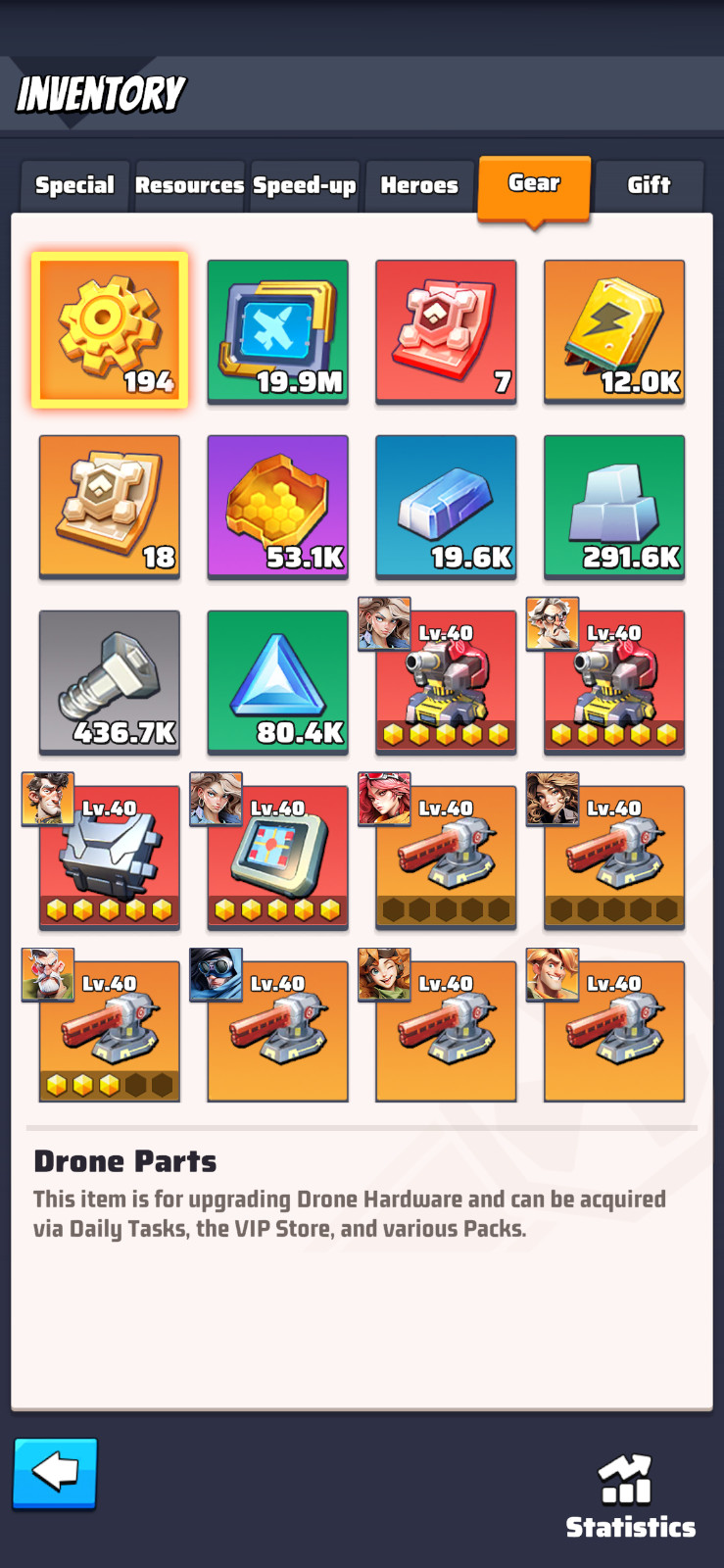 last war account 35 HQ T1 45m+ server 100*