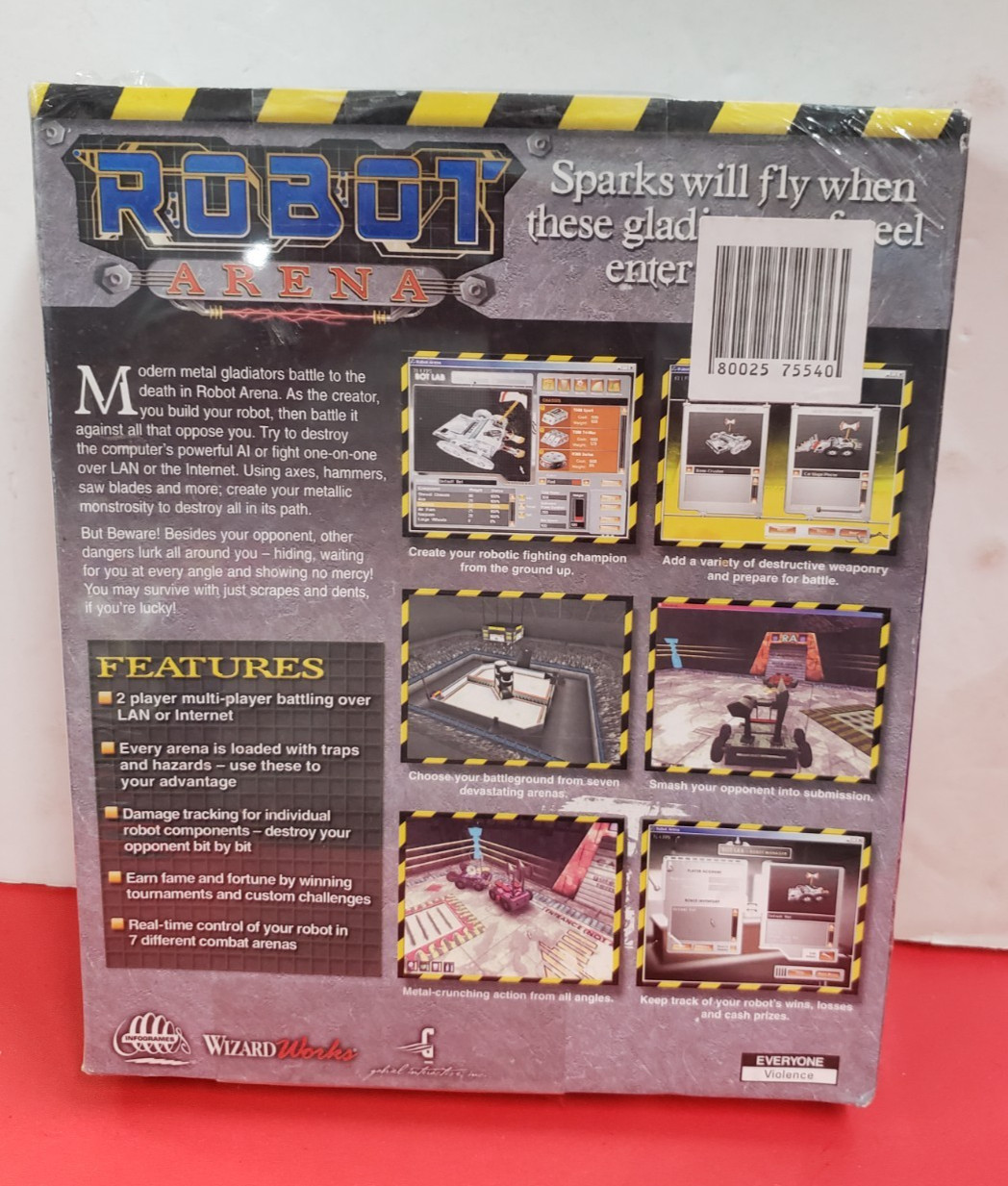 ROBOT ARENA (PC-CD, 2001) for Windows 95/98/ME – NEW in Box