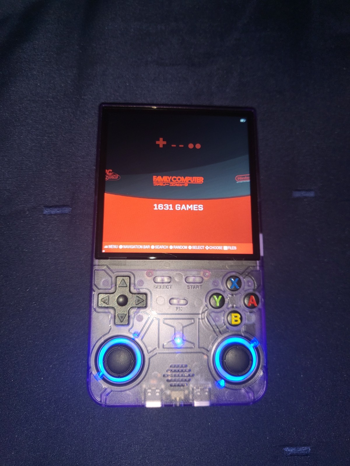 R36 Ultra Handheld Game Console 64GB USB-C 480p Region Free Purple/Blue