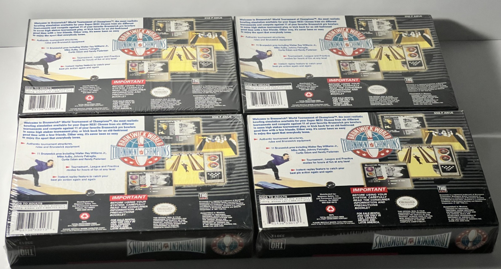 Lot of 10 New Brunswick World Tournament of Champions Snes Factory Sealed