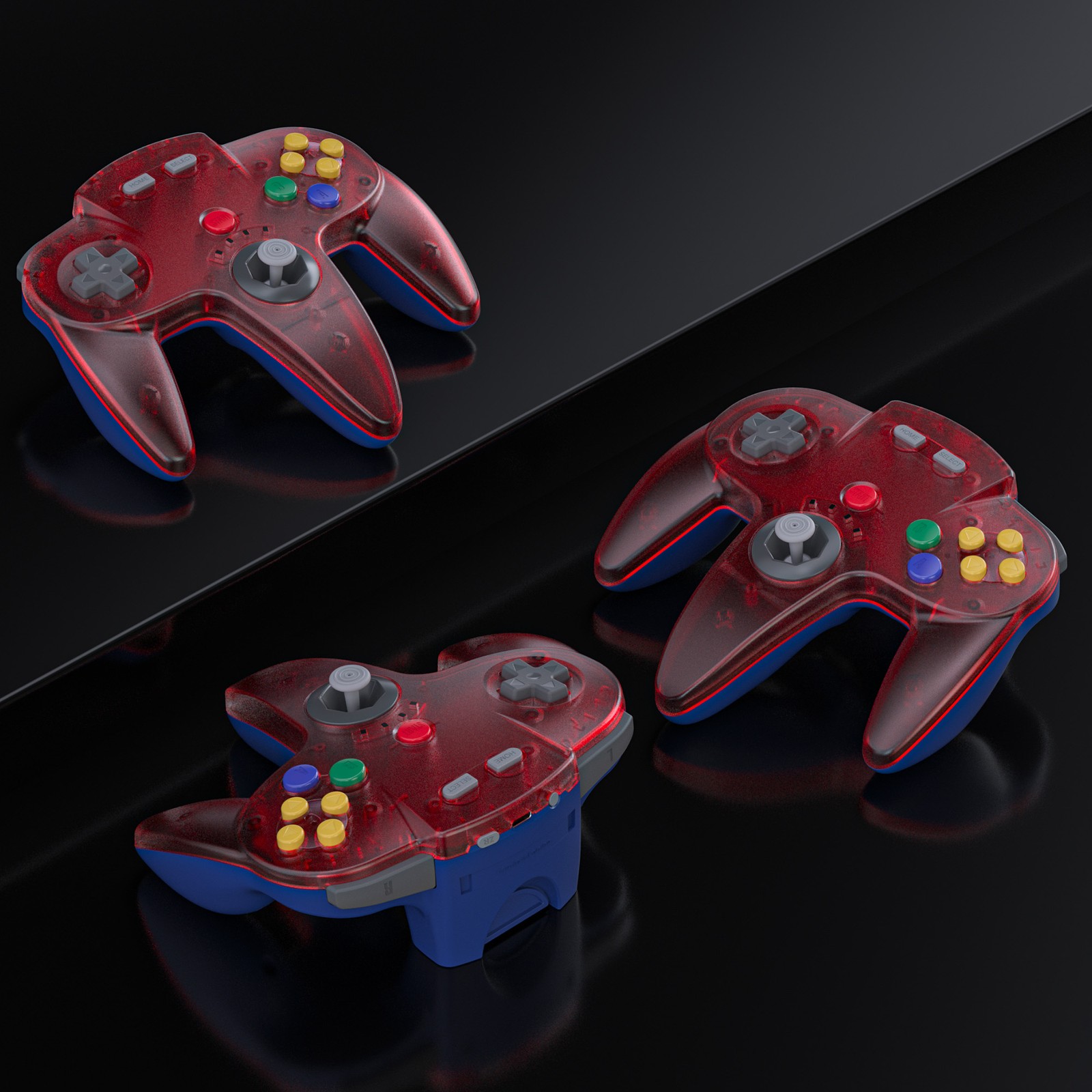 2.4 GHz Wireless N64 Controller, Compatible with N64 Console – Built-in Rumble