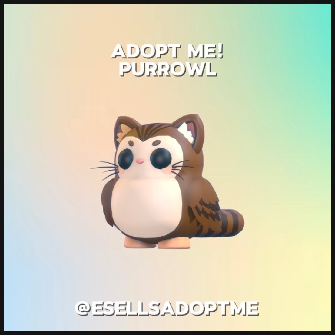 🐱🦉- Adopt Me! – Purrowl – No Potion, R, and FR – 🦉🐱
