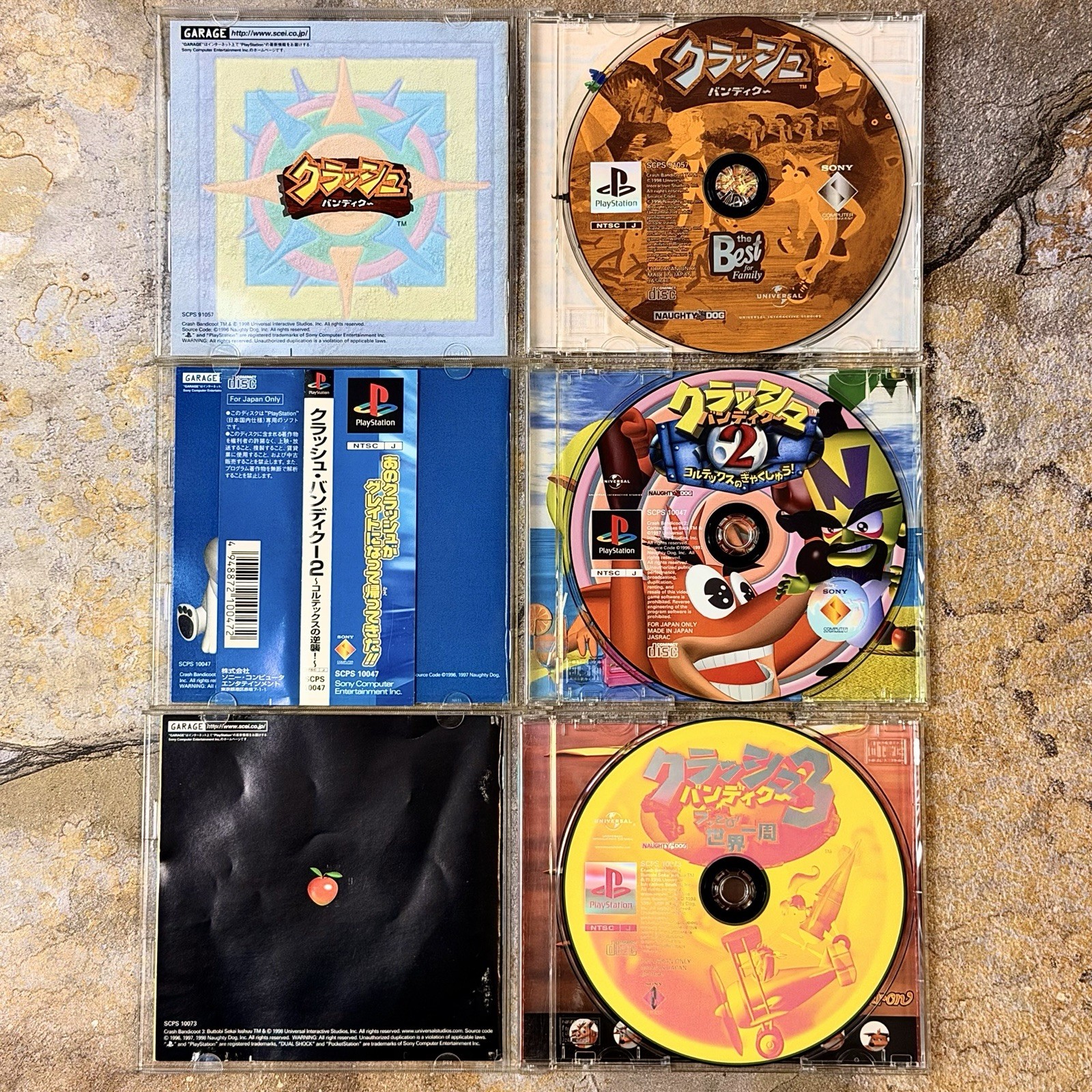 Crash Bandicoot 1, 2, 3 All CIB Bundle – Sony Playstation 1 PS1 PSX **NTSC-J**