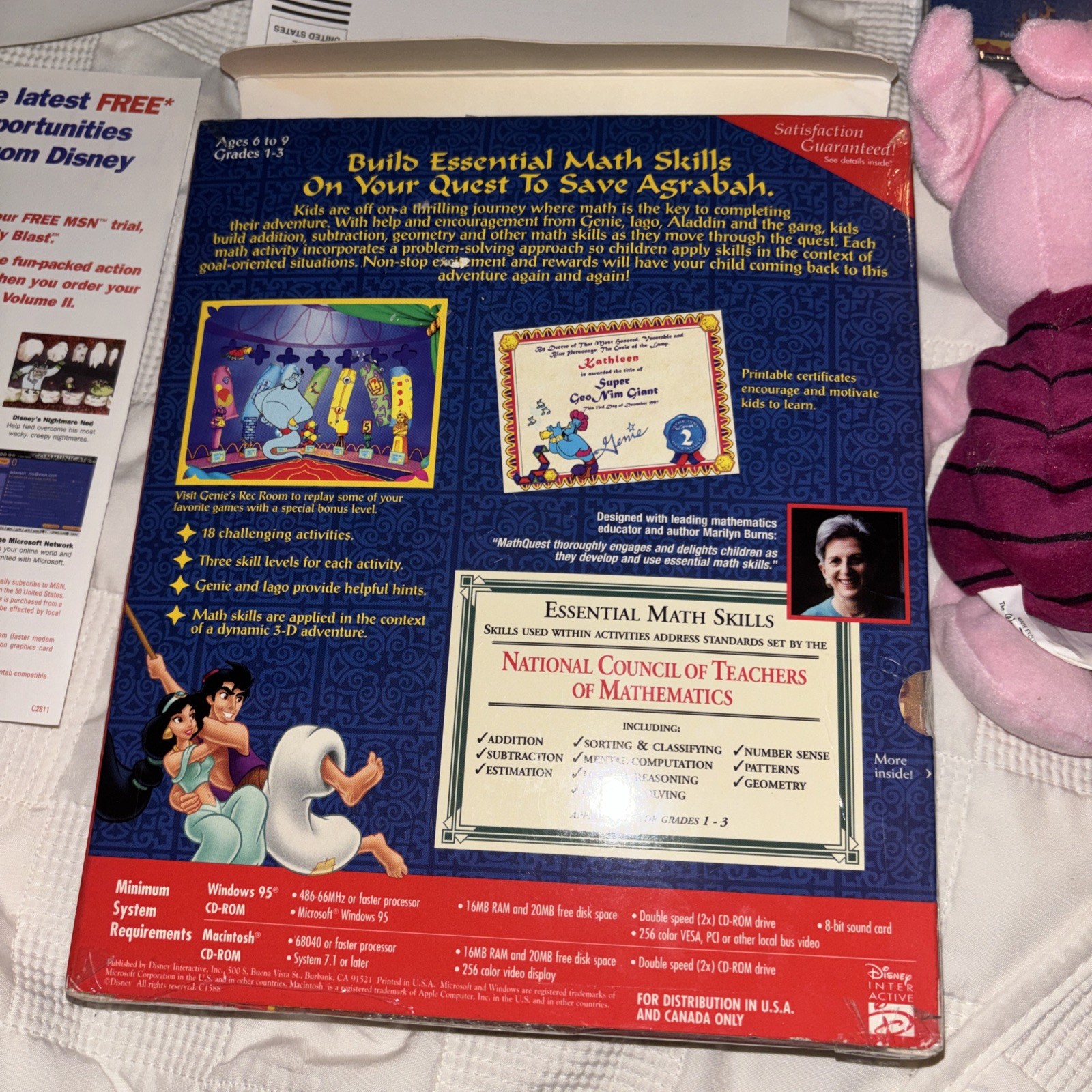 Disney’s MathQuest With Aladdin Windows/Mac Learning Series Big Box Original
