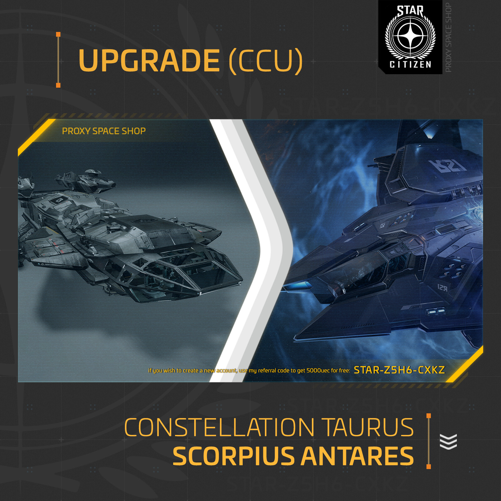 Star Citizen – RSI SCORPIUS ANTARES – UPGRADE – (CCU)