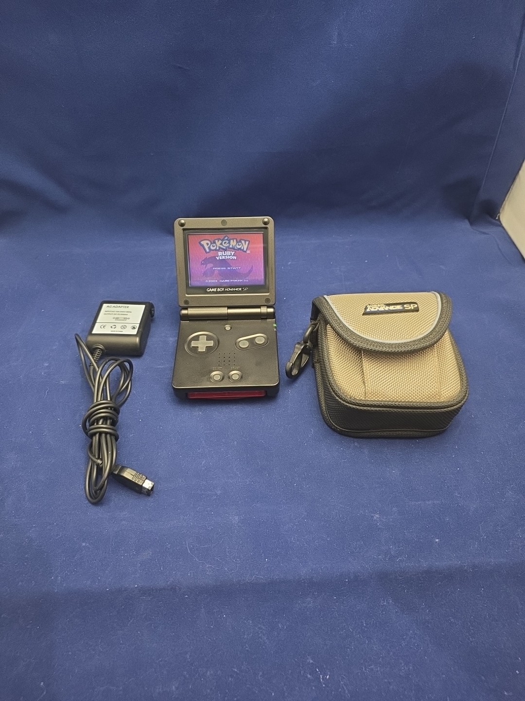 Nintendo Game Boy Advance SP Onyx Black Generic Charger Carry Case