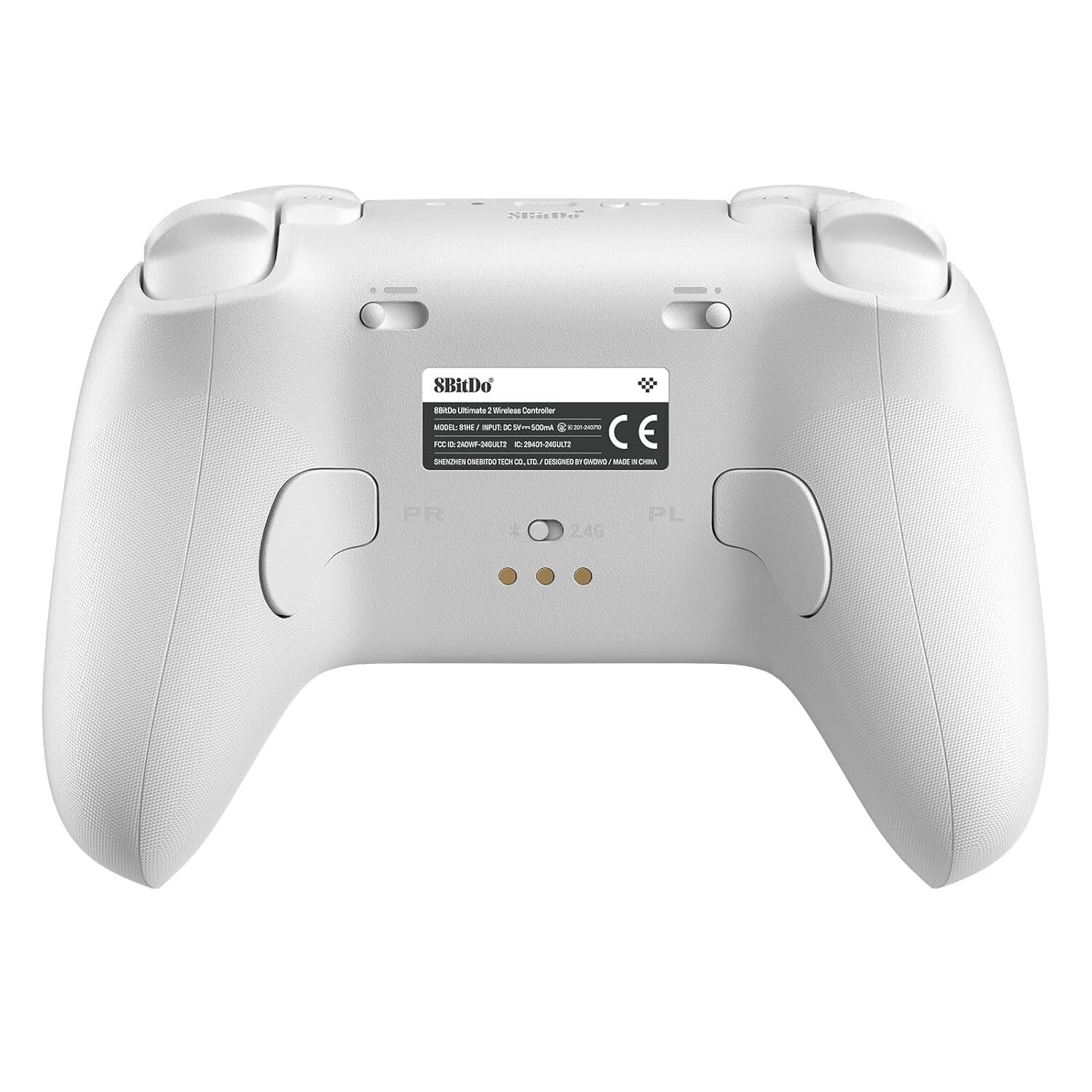 8BitDo Ultimate 2 Bluetooth Controller with Hall Effects + Charging Dock – White