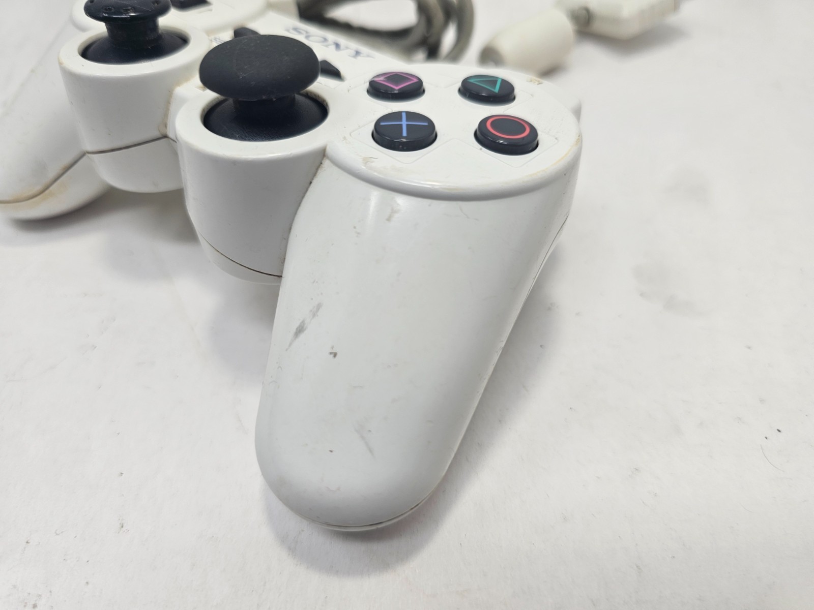 Sony PlayStation 2 PS2 DualShock 2 Wired Controller Ceramic White OEM SCPH-10010