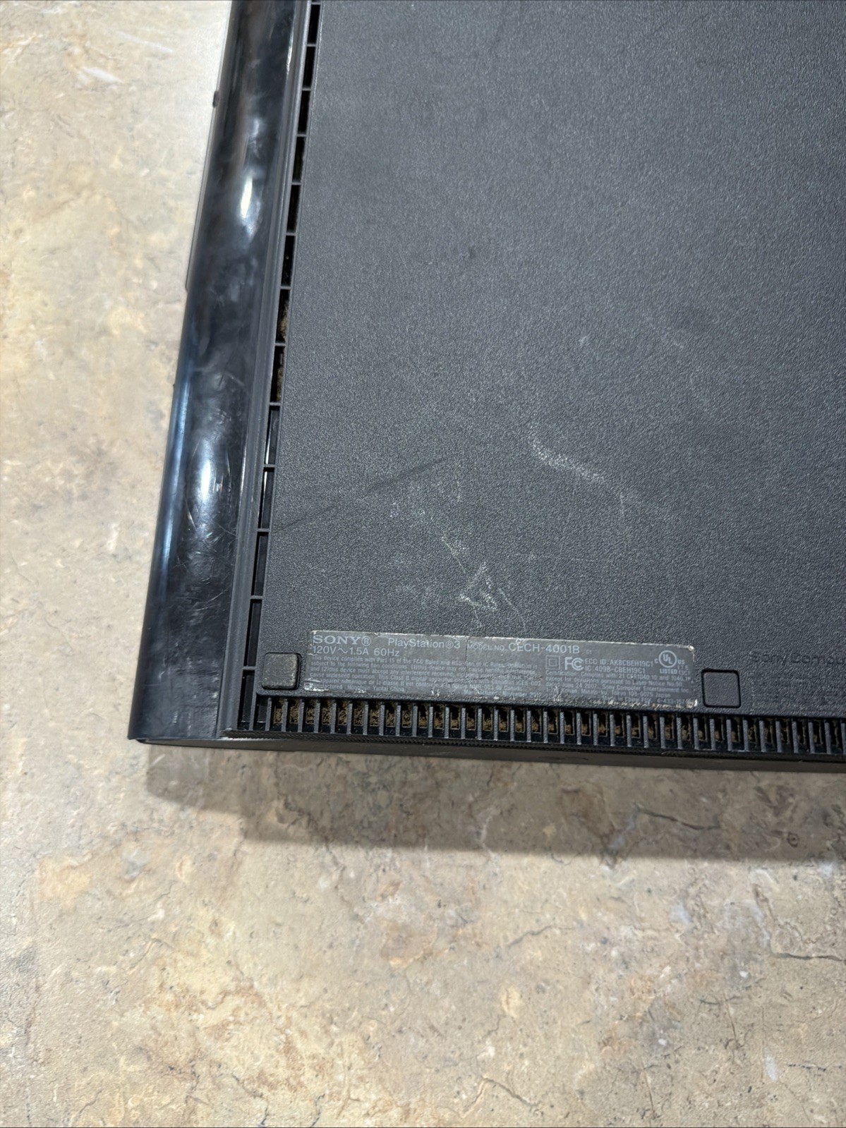 Sony PlayStation 3 PS3 Super Slim Black Console CECH-4001B Untested