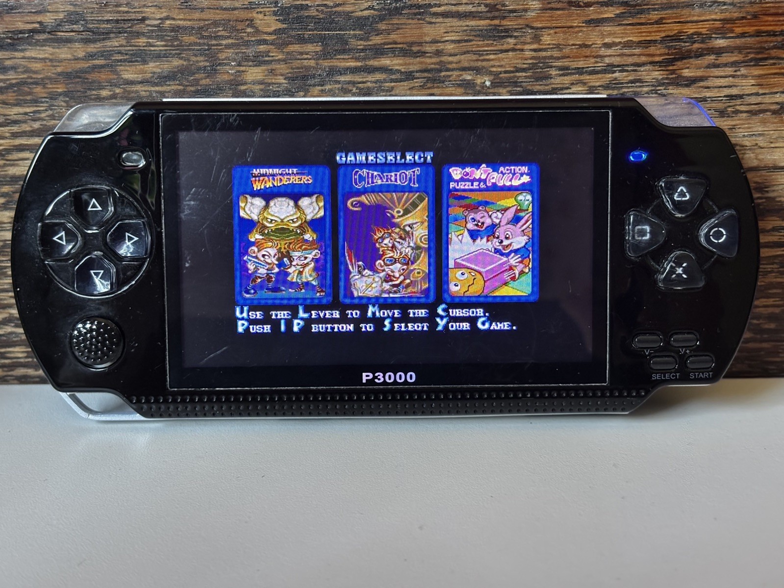 P3000 Handheld Game Console Black Platform Retro Gaming UNTESTED