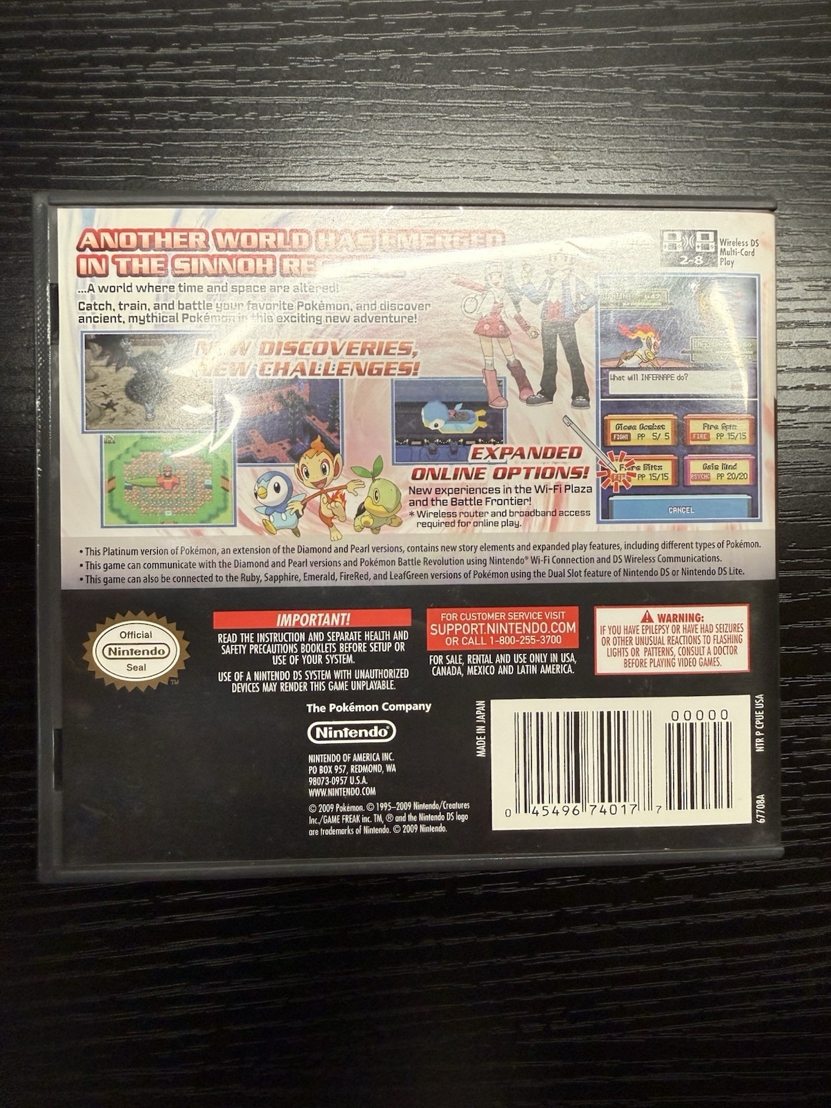 Pokemon Platinum Version (Nintendo DS) CIB – Complete In Box Authentic – TESTED
