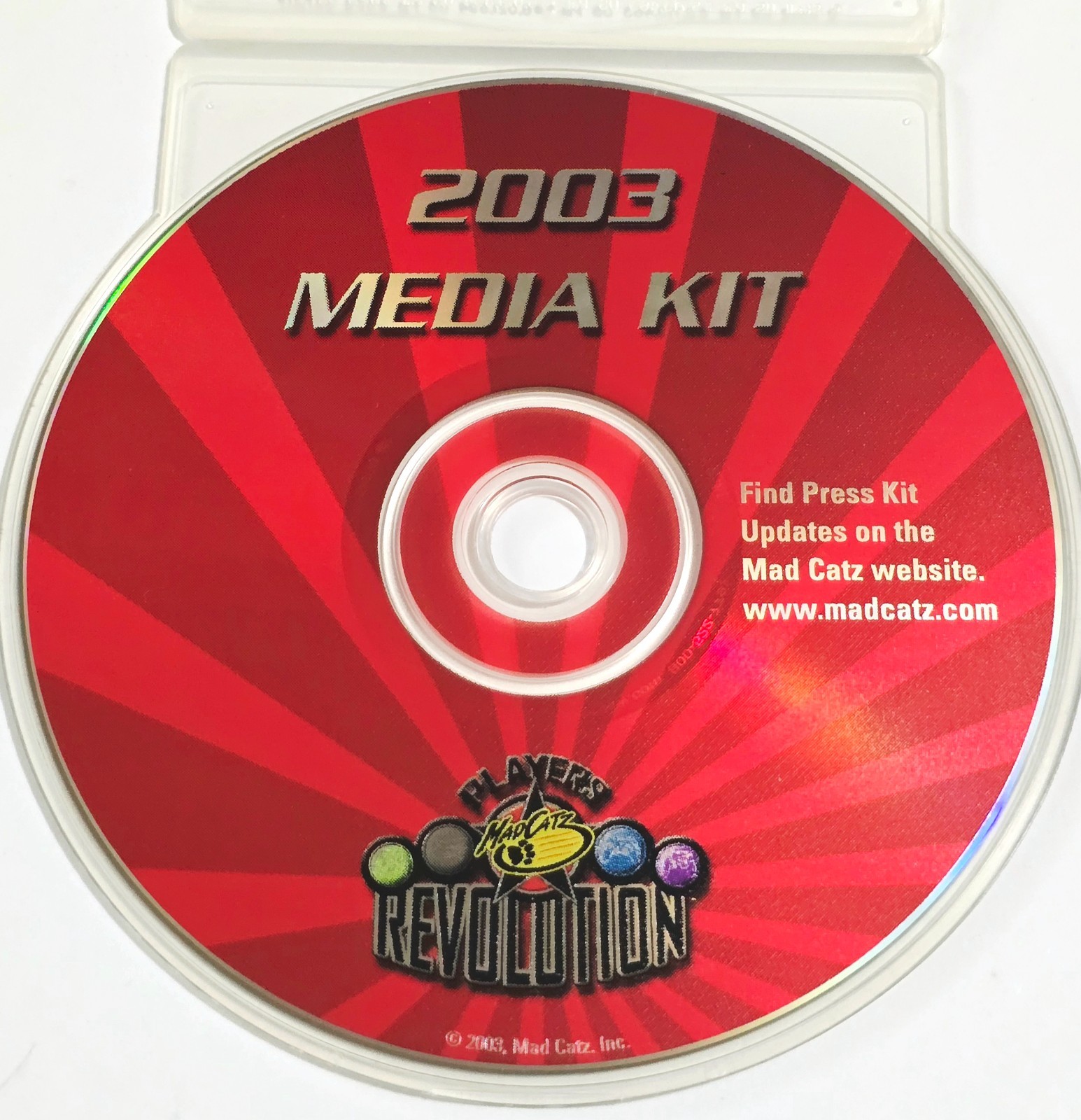 2003 MAD CATZ INC E3 VIDEO GAME PRESS KIT PROMO CD MEDIA PLAYERS REVOLUTION