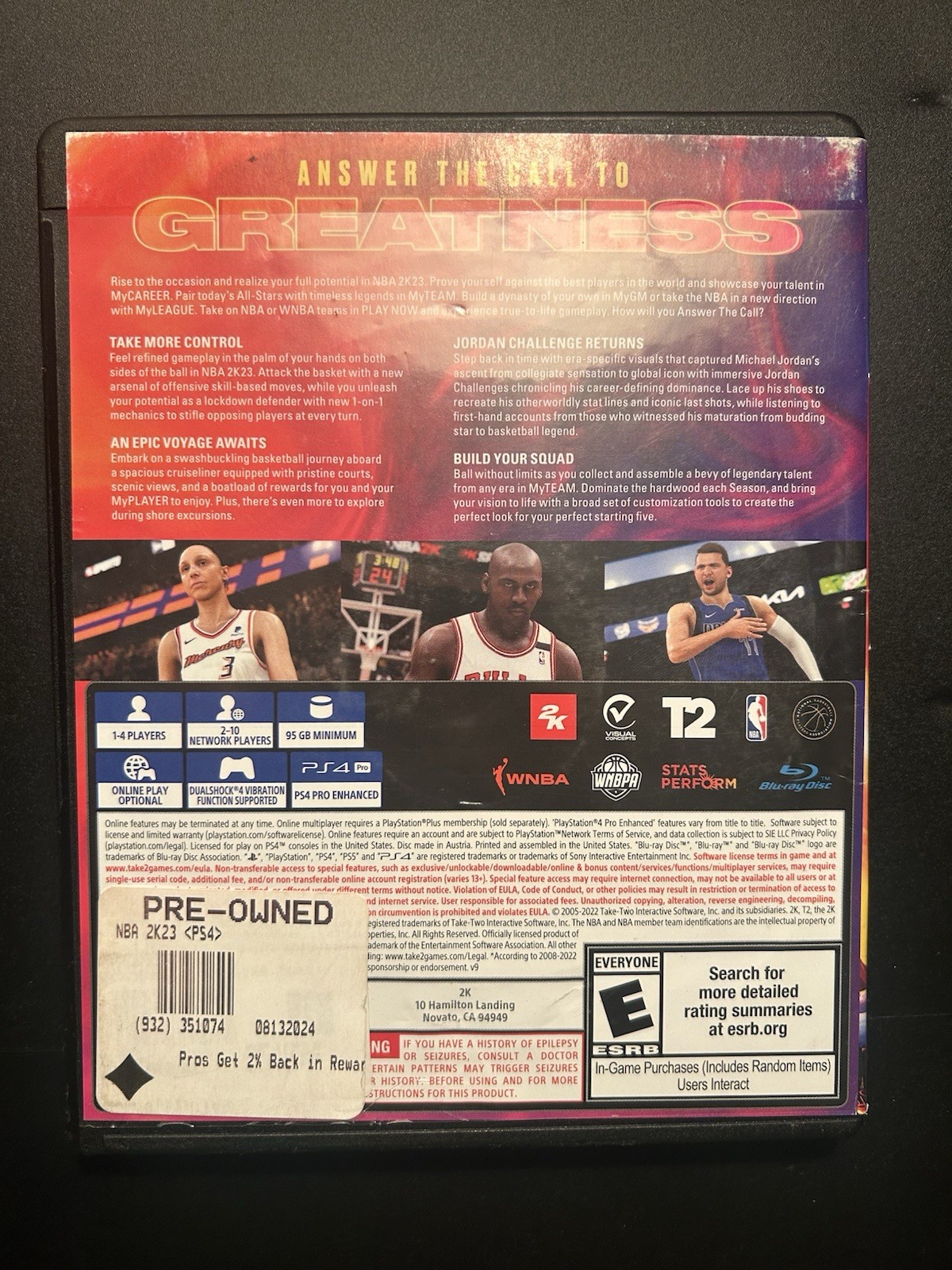 2K NBA 2K23 (Sony PlayStation 4) Sports E-Everyone Multiplayer Online Play(USED)