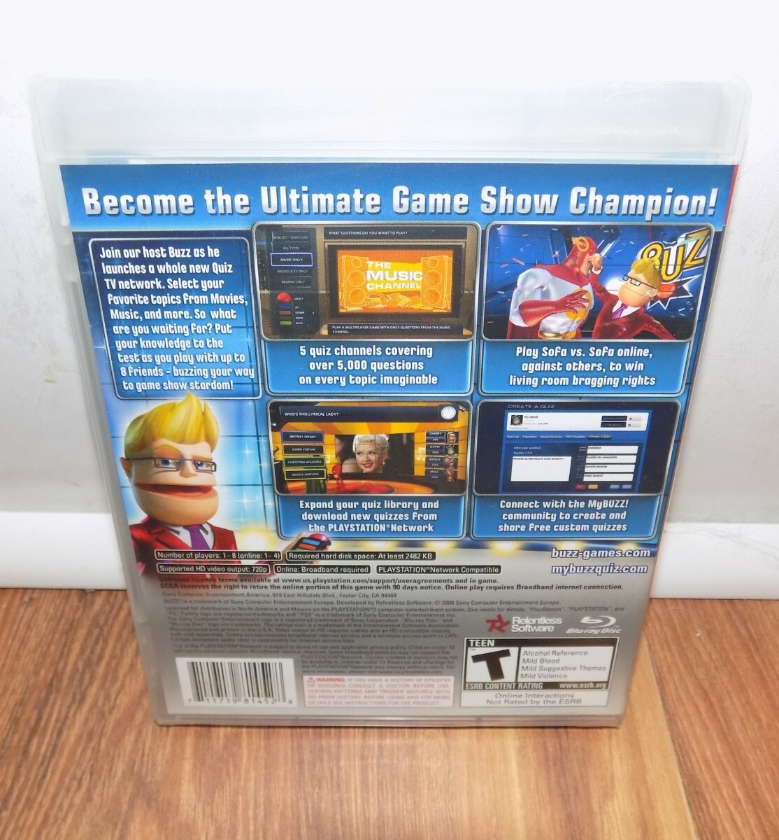 Buzz Quiz TV (Sony PlayStation 3, 2008) GAME ONLY – CONTROLLERS NOT INCLUDED NEW