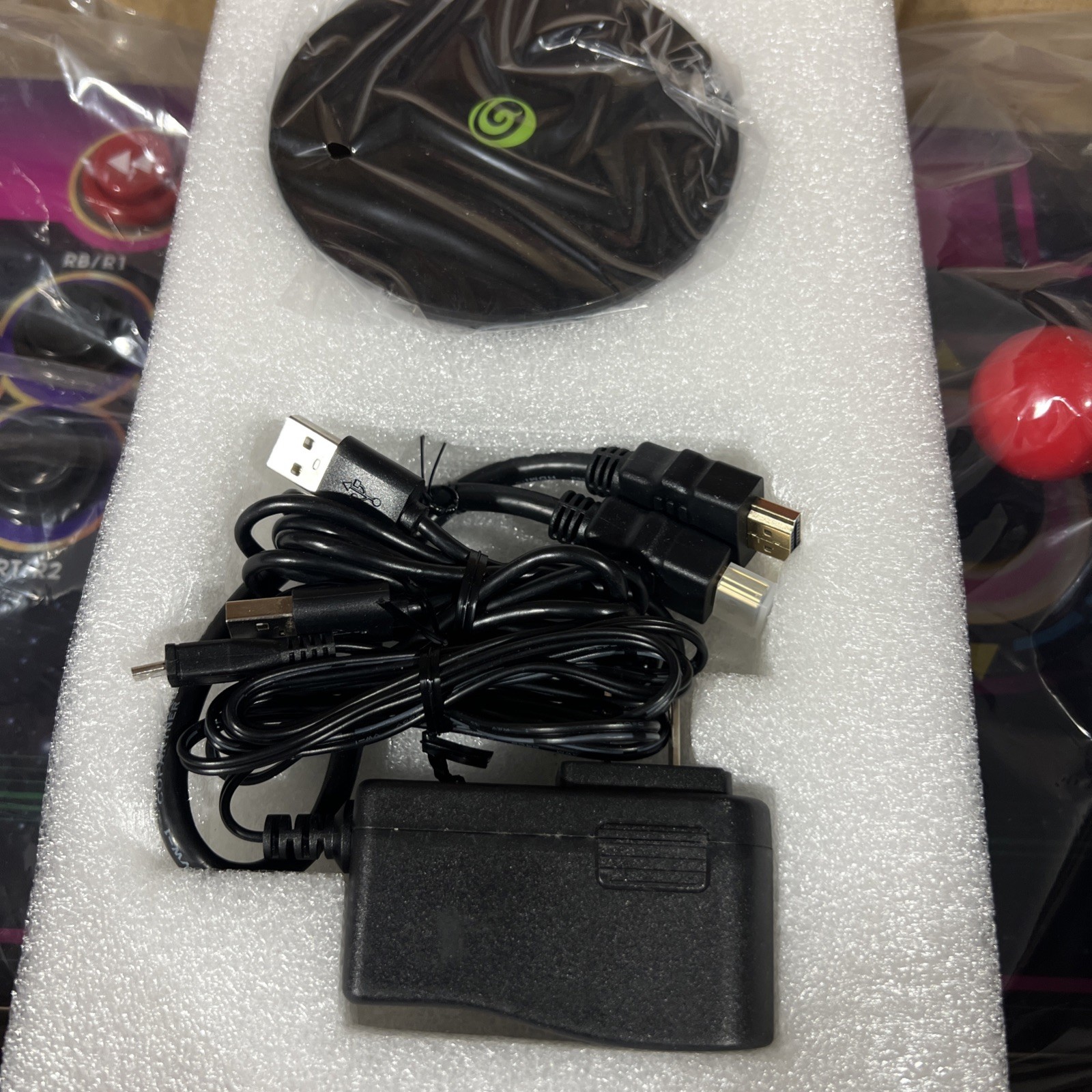 AtGames Legends Gamer Pro Arcade Controller Wired USB for PC Black/Purple 2P